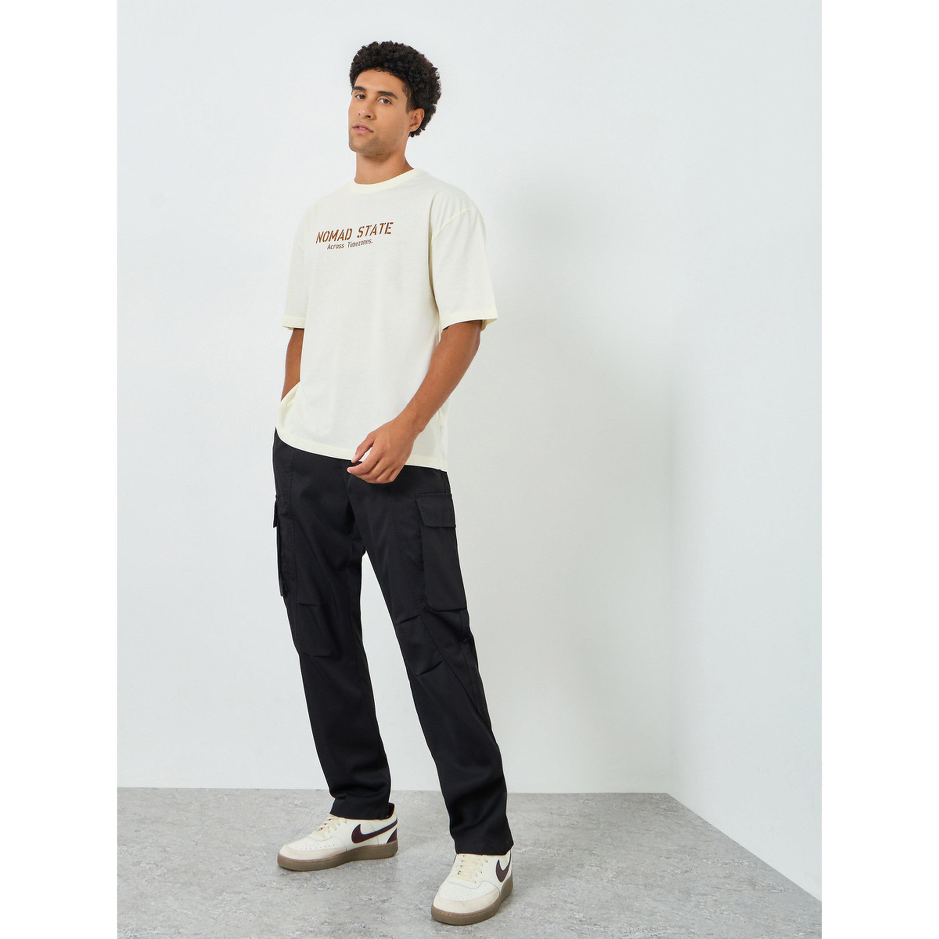 Styli Men Off-White Graphic Print Oversized T-Shirt-men-clothing-tshirtsandpolos-tshirts-image-2