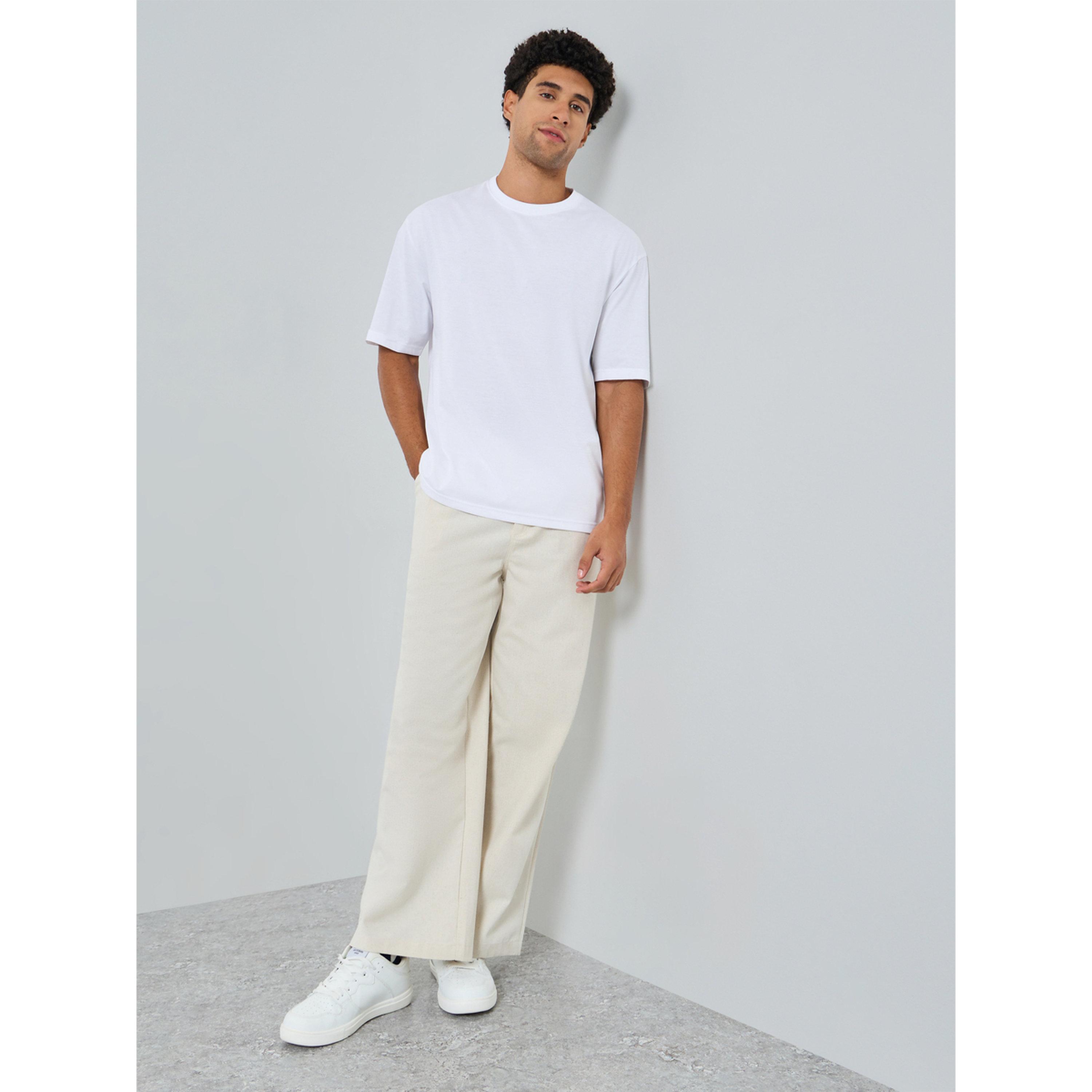 Styli Men White Oversized Graphic Print Crew Neck T-Shirt-men-clothing-tshirtsandpolos-tshirts-image-2