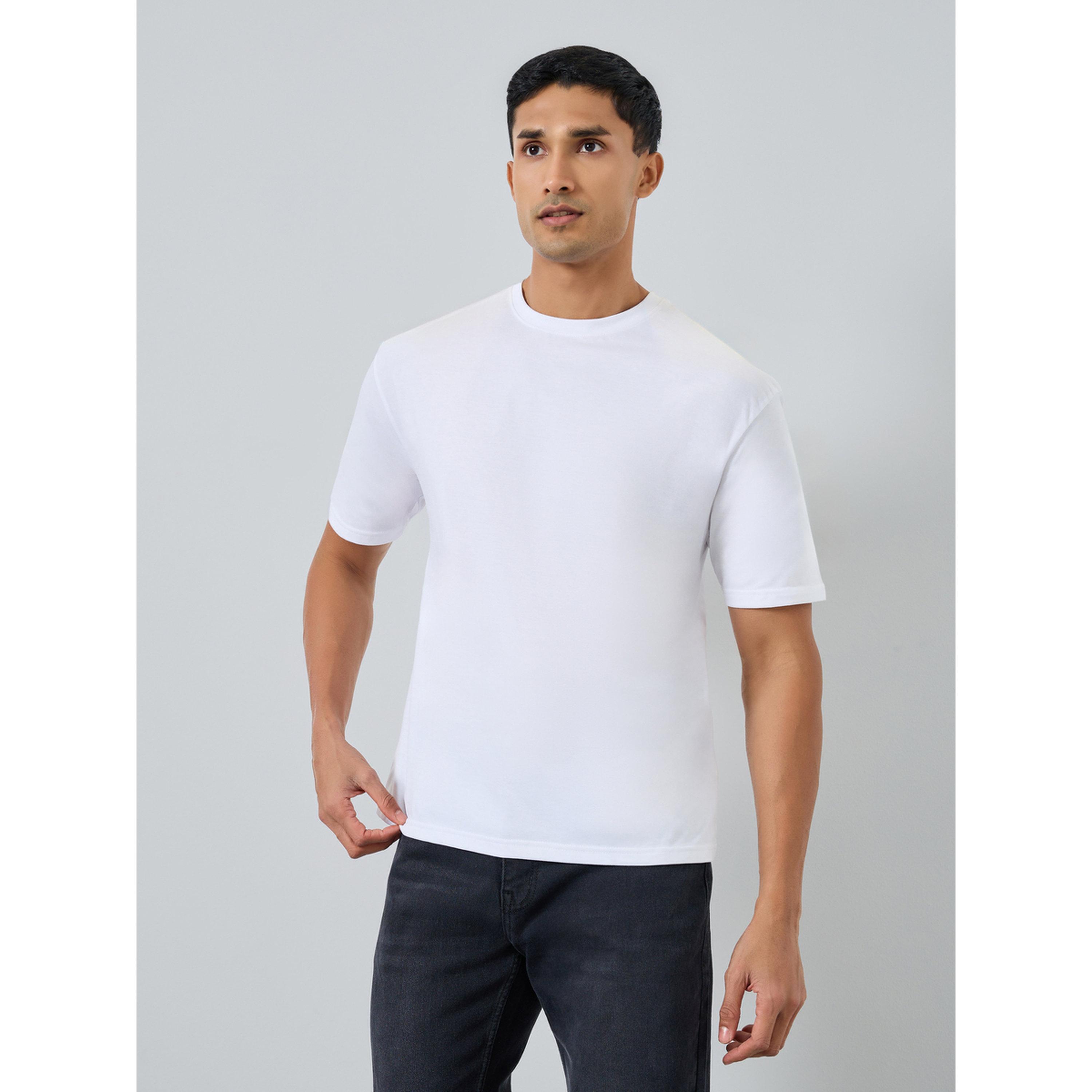 Styli Men Oversized Paisley Text Back Print T-Shirt-men-clothing-tshirtsandpolos-tshirts-image-1