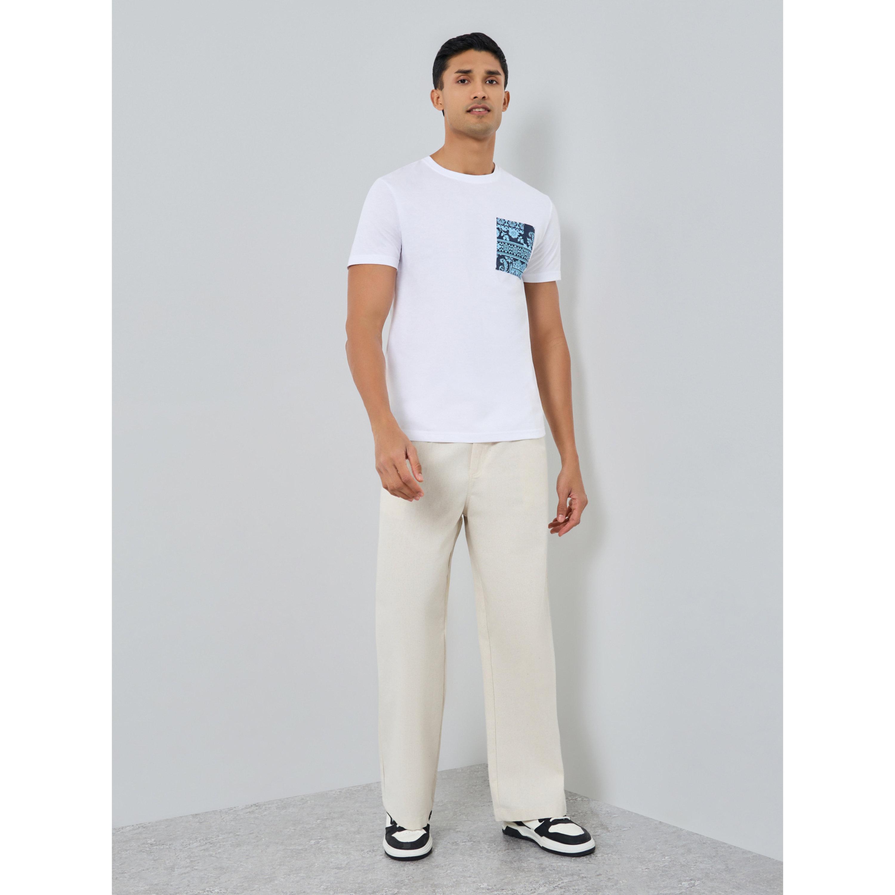 تيشيرت بقصة عادية وطبعة بيزلي على الجيب-men-clothing-tshirtsandpolos-tshirts-image-2