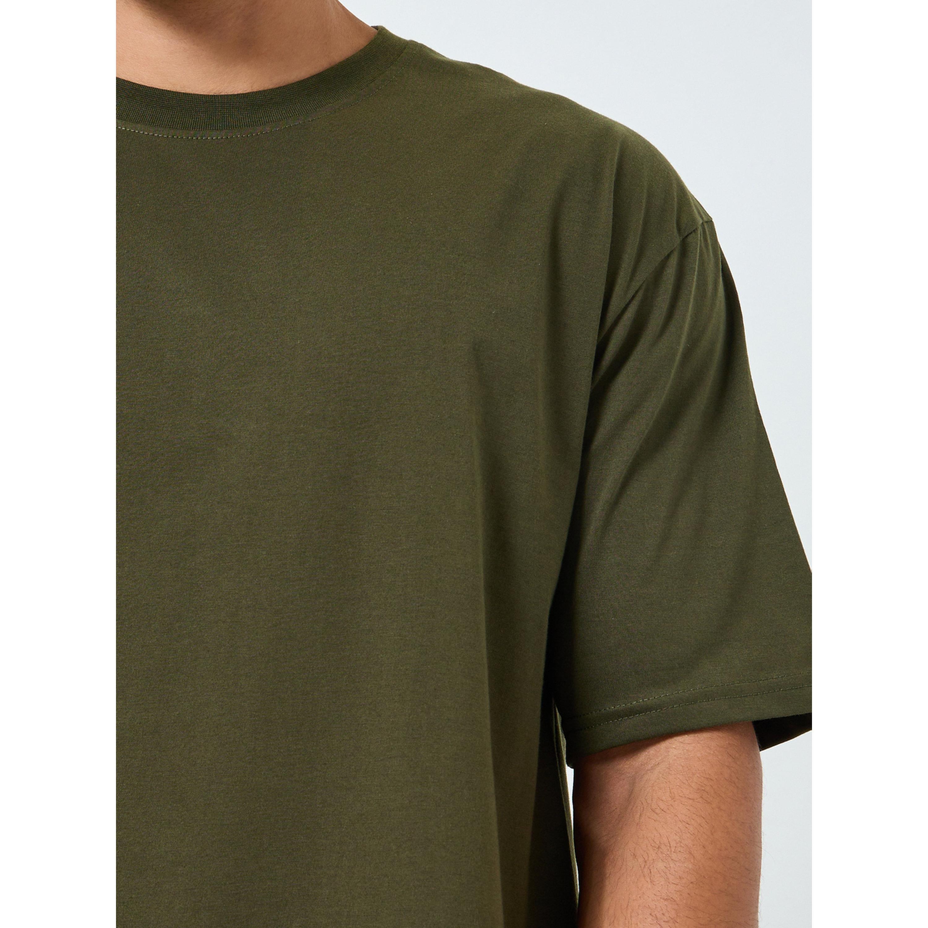 Styli Men Green Wavy Graphic Oversized T-Shirt-men-clothing-tshirtsandpolos-tshirts-image-4