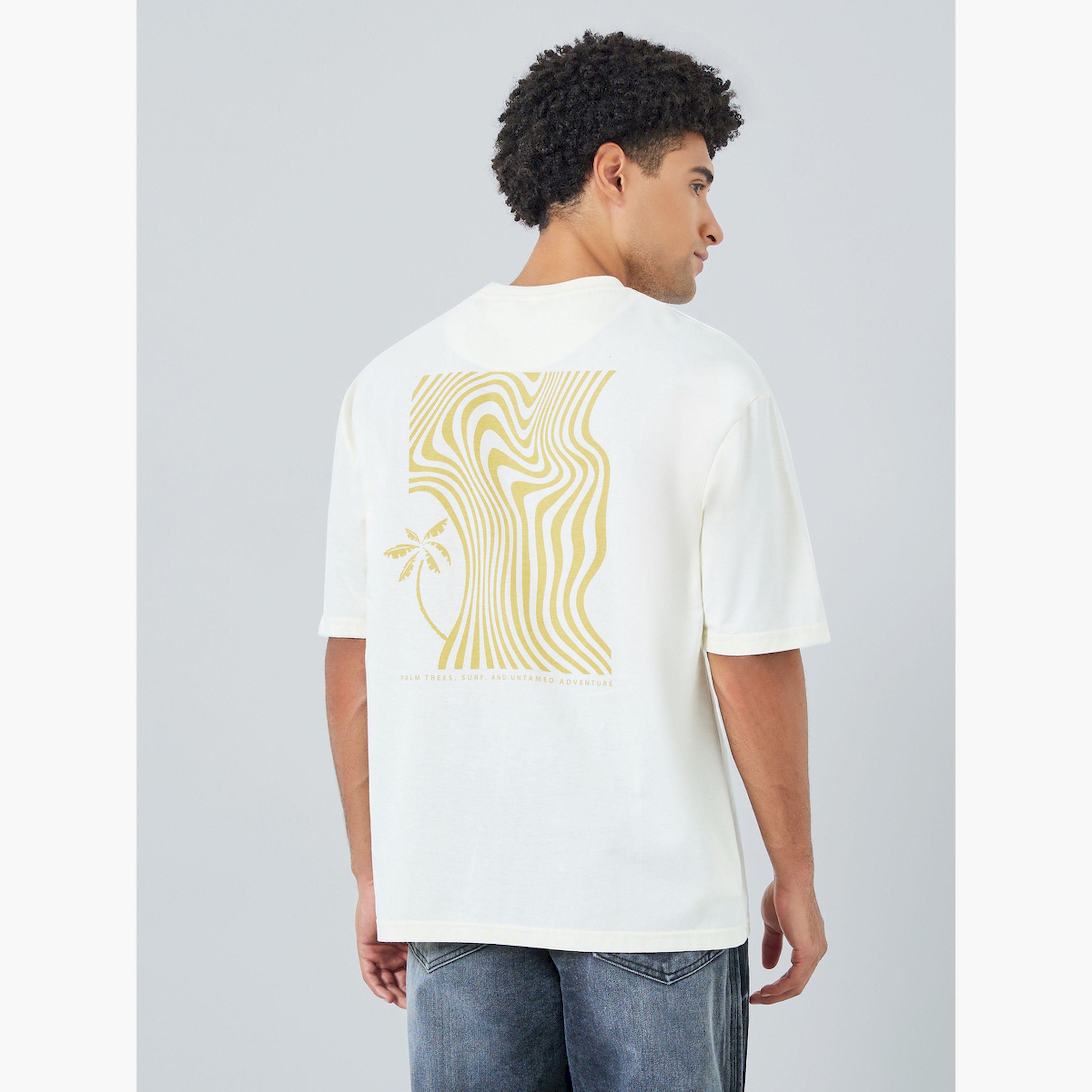 Styli Men Off White Wavy Graphic Oversized T-Shirt-men-clothing-tshirtsandpolos-tshirts-image-4