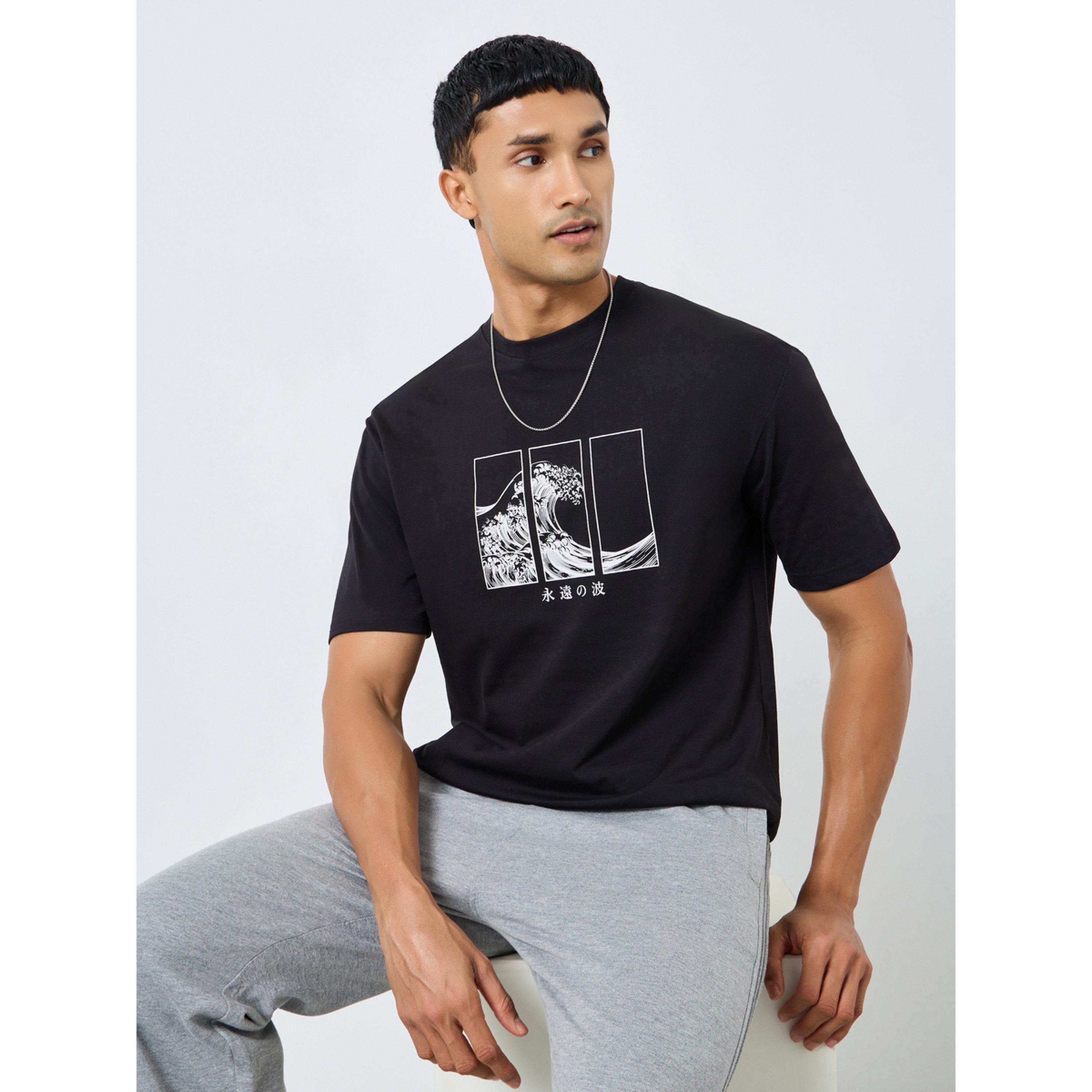 Styli Men Beach Wave Print Regular T-Shirt-men-clothing-tshirtsandpolos-tshirts-image-3