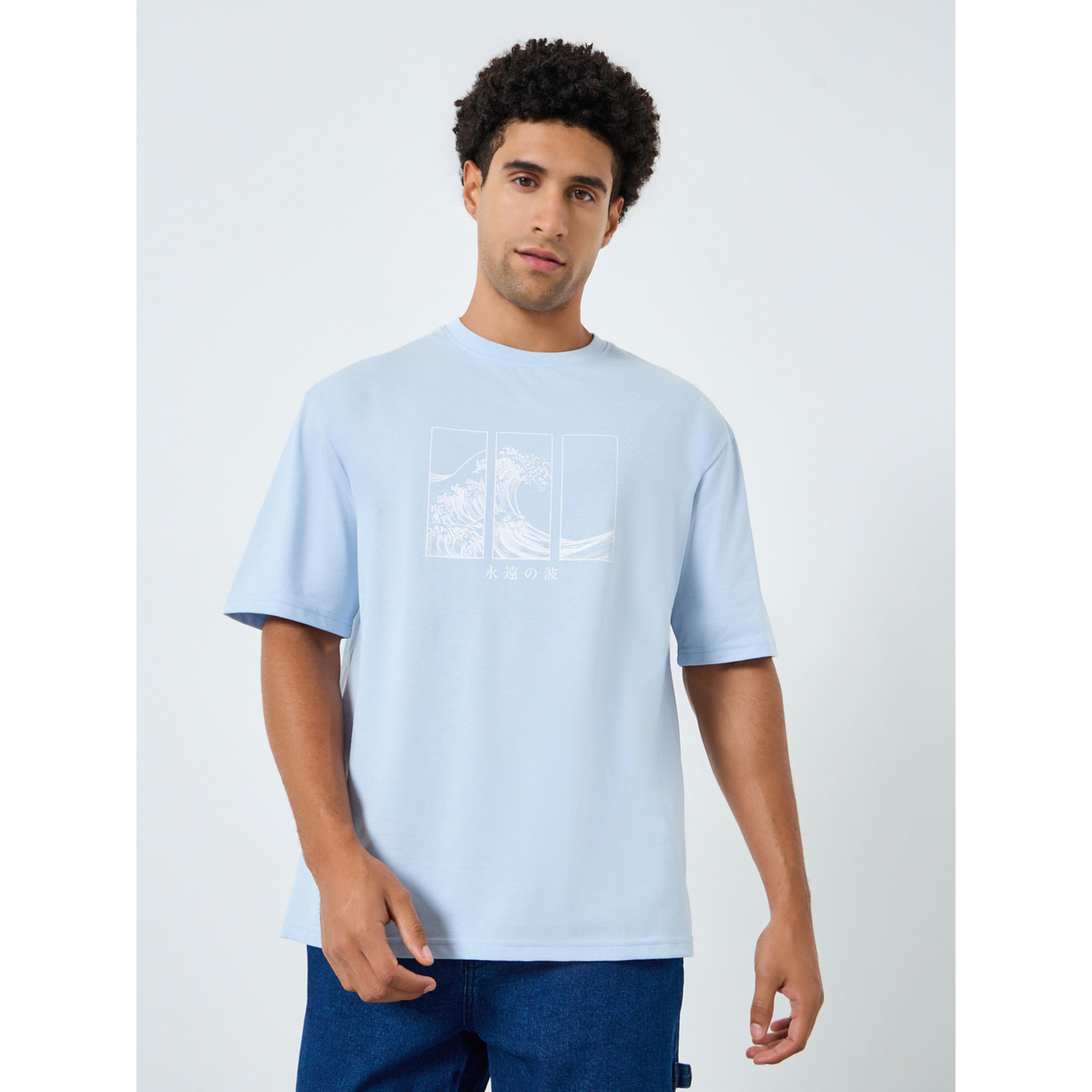 تيشيرت بمقاس كبير بطبعة جرافيك-men-clothing-tshirtsandpolos-tshirts-image-1