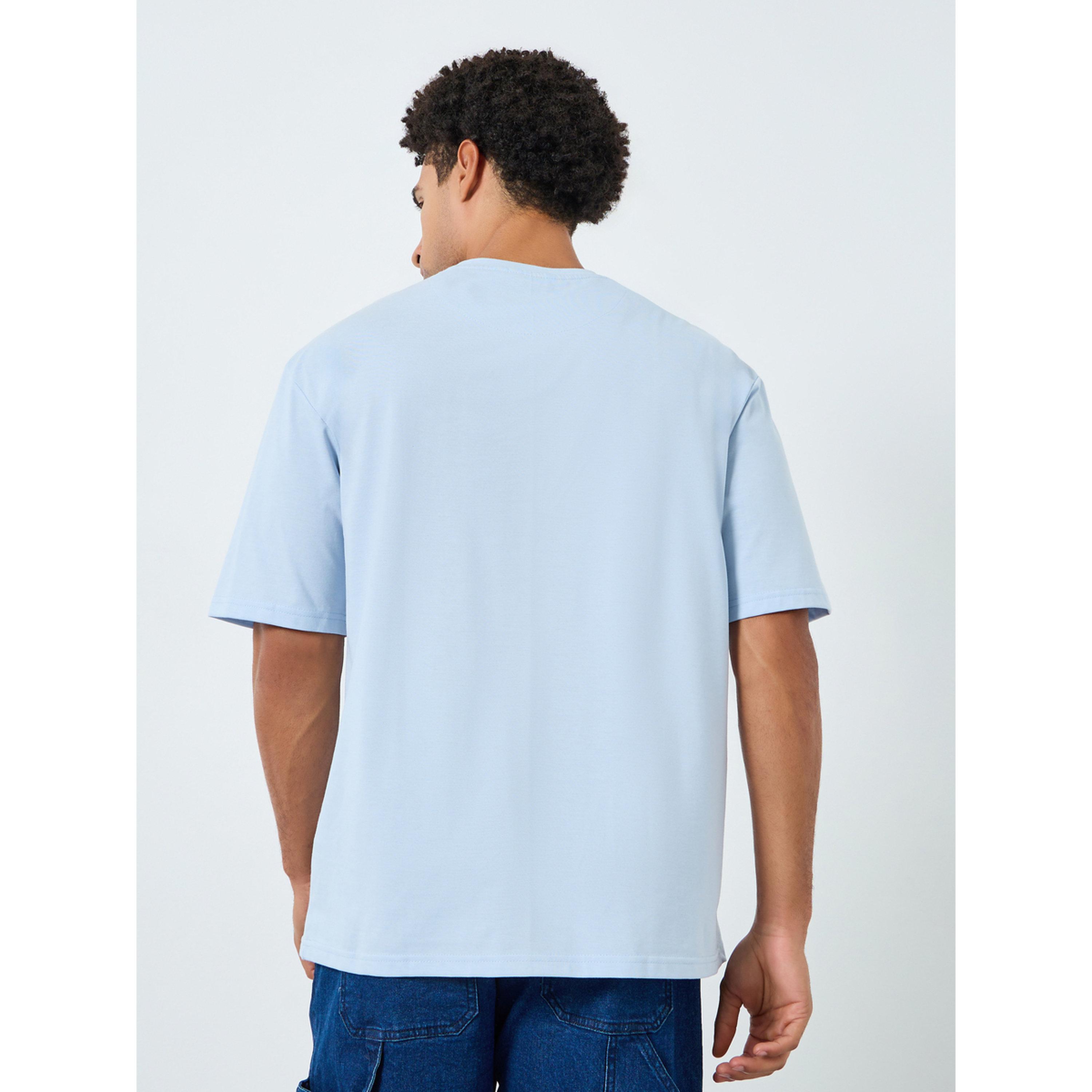 Styli Men Blue Graphic Print Oversized T-Shirt-men-clothing-tshirtsandpolos-tshirts-image-5