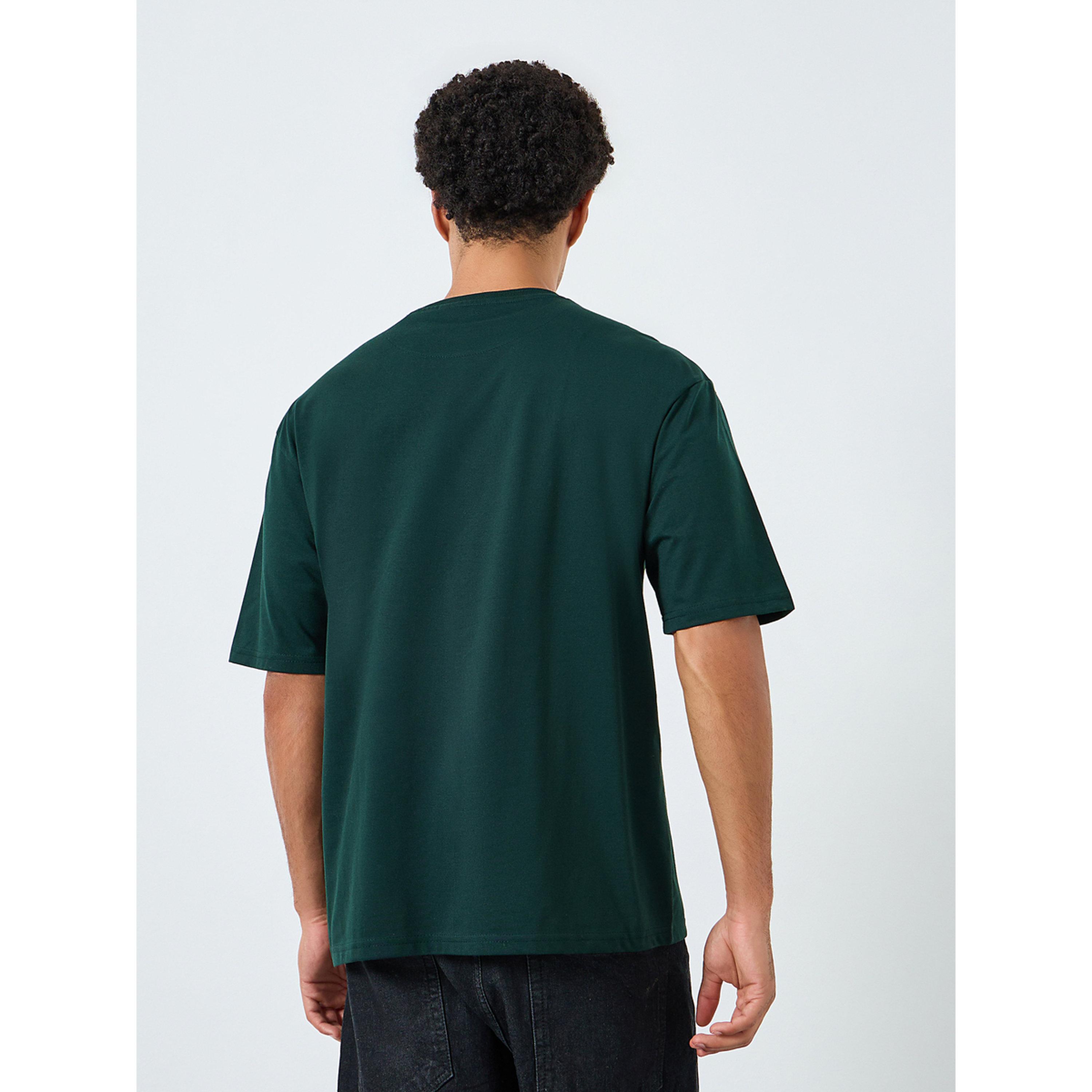 Styli Men Green Graphic Print Oversized T-Shirt-men-clothing-tshirtsandpolos-tshirts-image-5