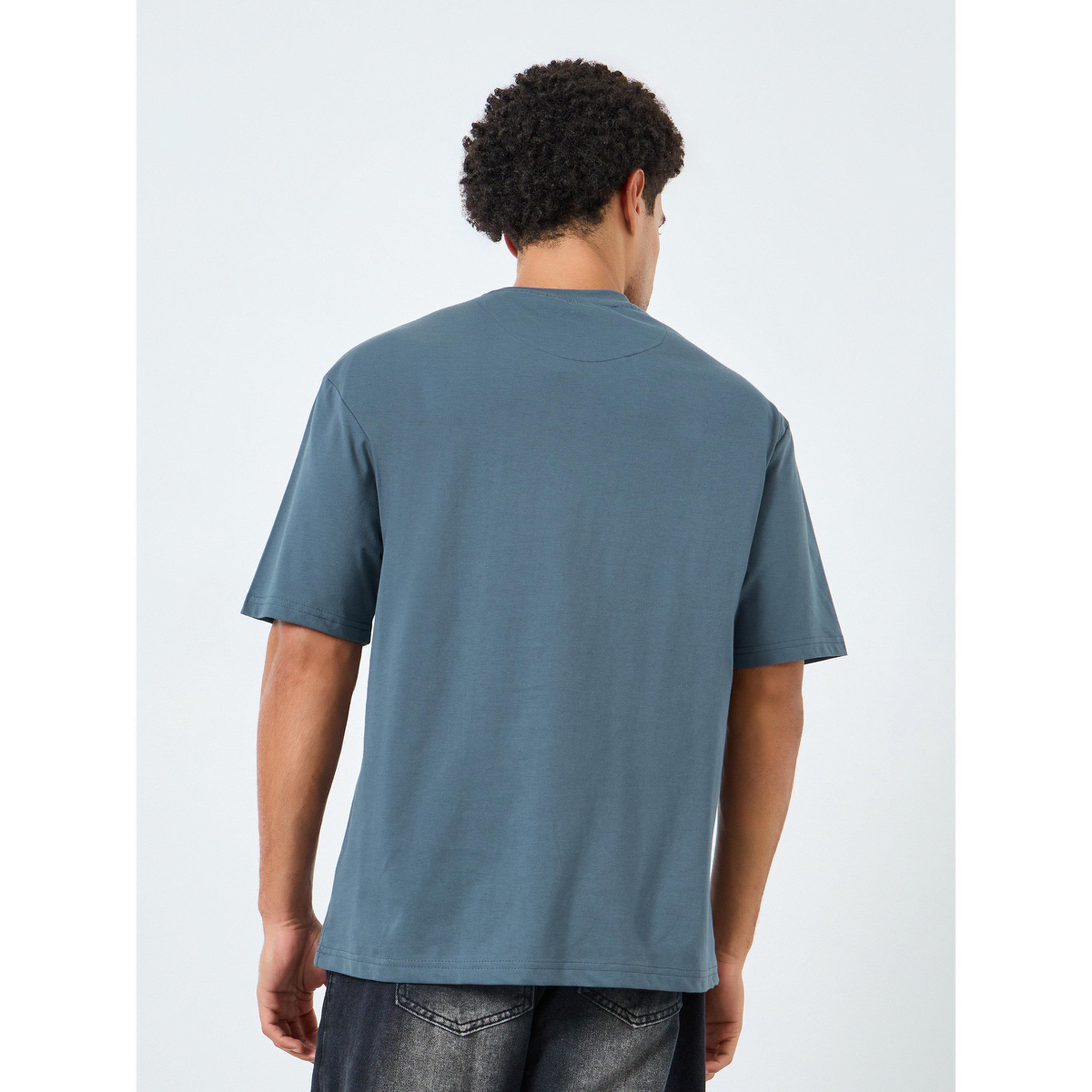 Styli Men Grey Graphic Print Oversized T-Shirt-men-clothing-tshirtsandpolos-tshirts-image-5