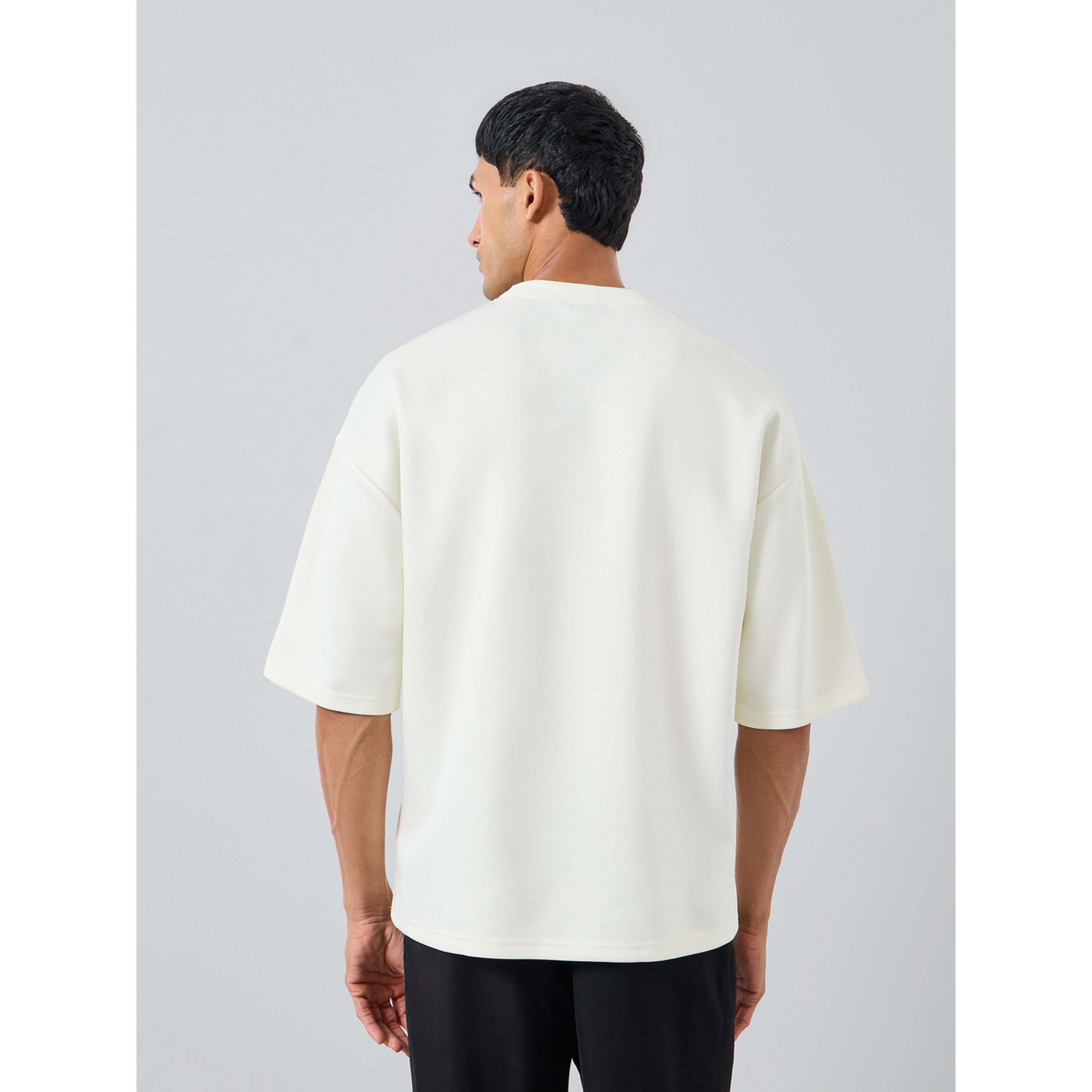 Styli Men Cream Embroidered Graphic Boxy T-Shirt-men-clothing-tshirtsandpolos-tshirts-image-5
