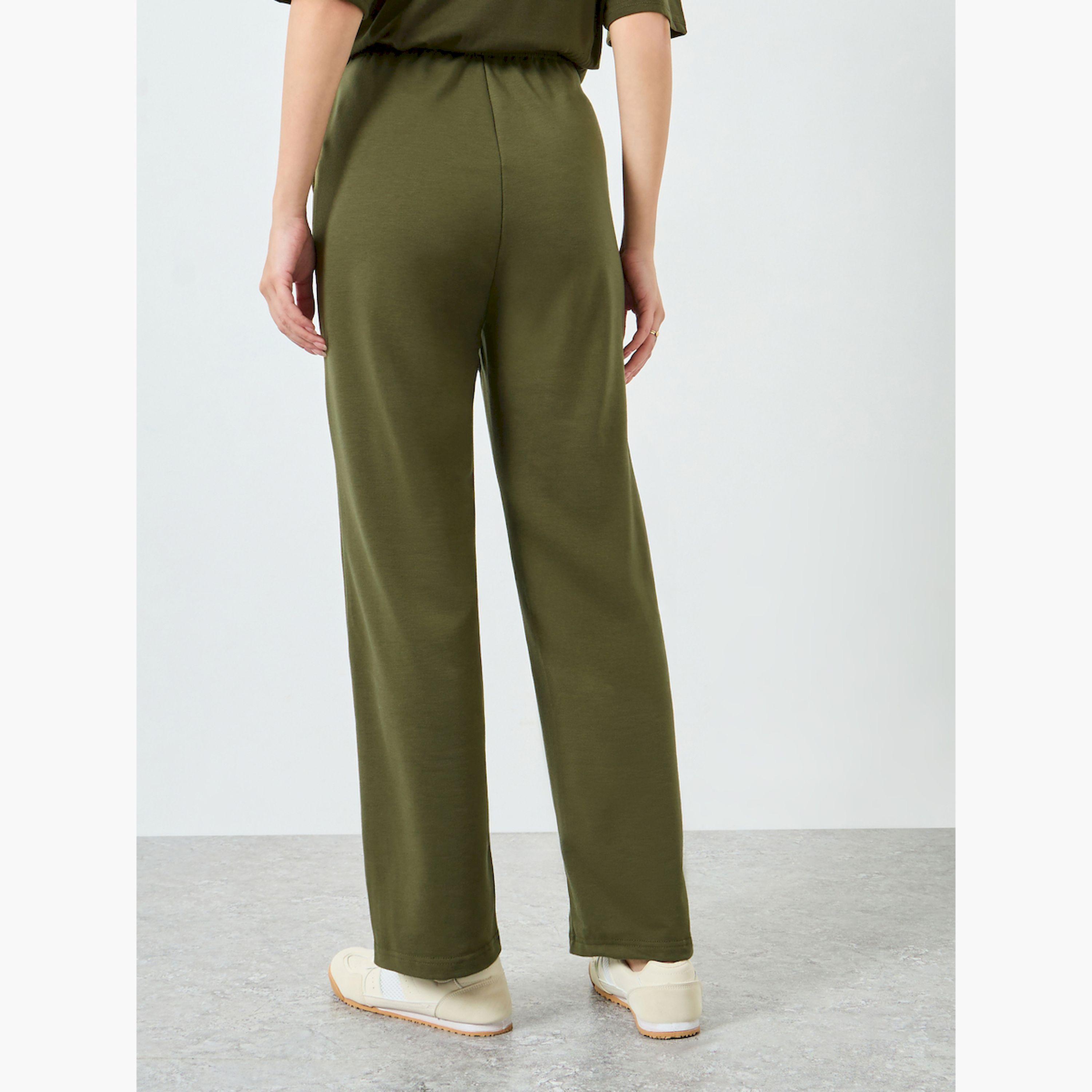 جوغر بأرجل واسعة وتفاصيل محزوزة-women-clothing-bottoms-joggers-image-4