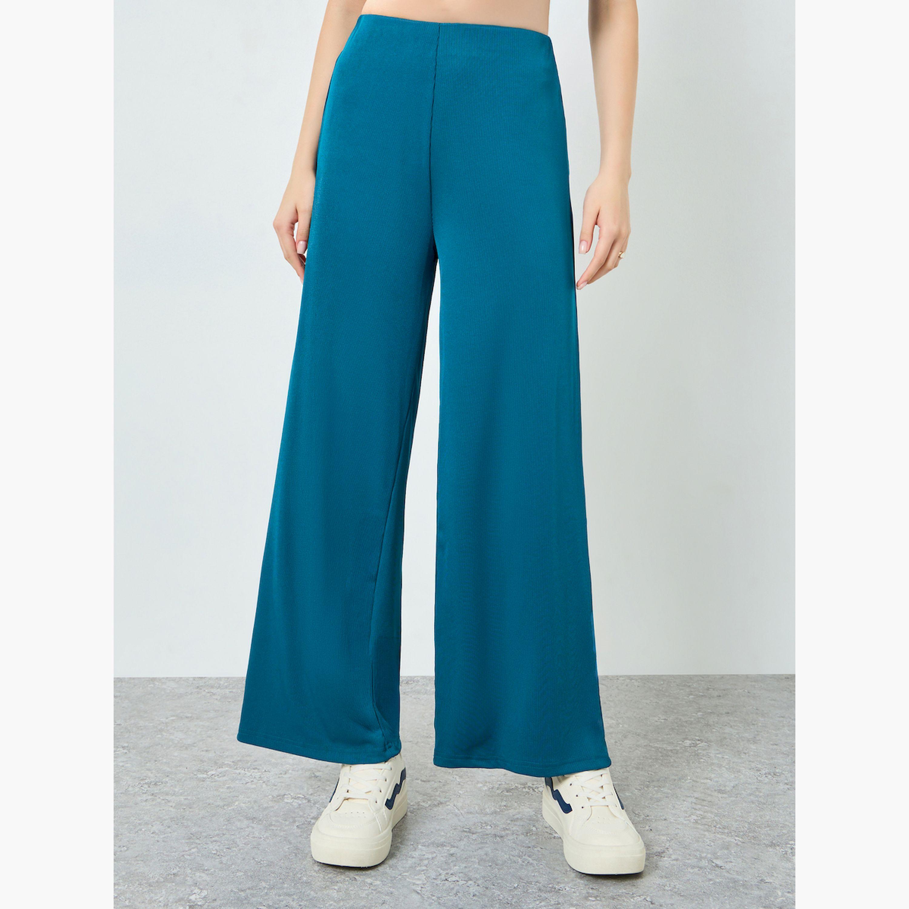 جوغر مضلع بأرجل واسعة-women-clothing-bottoms-joggers-image-1