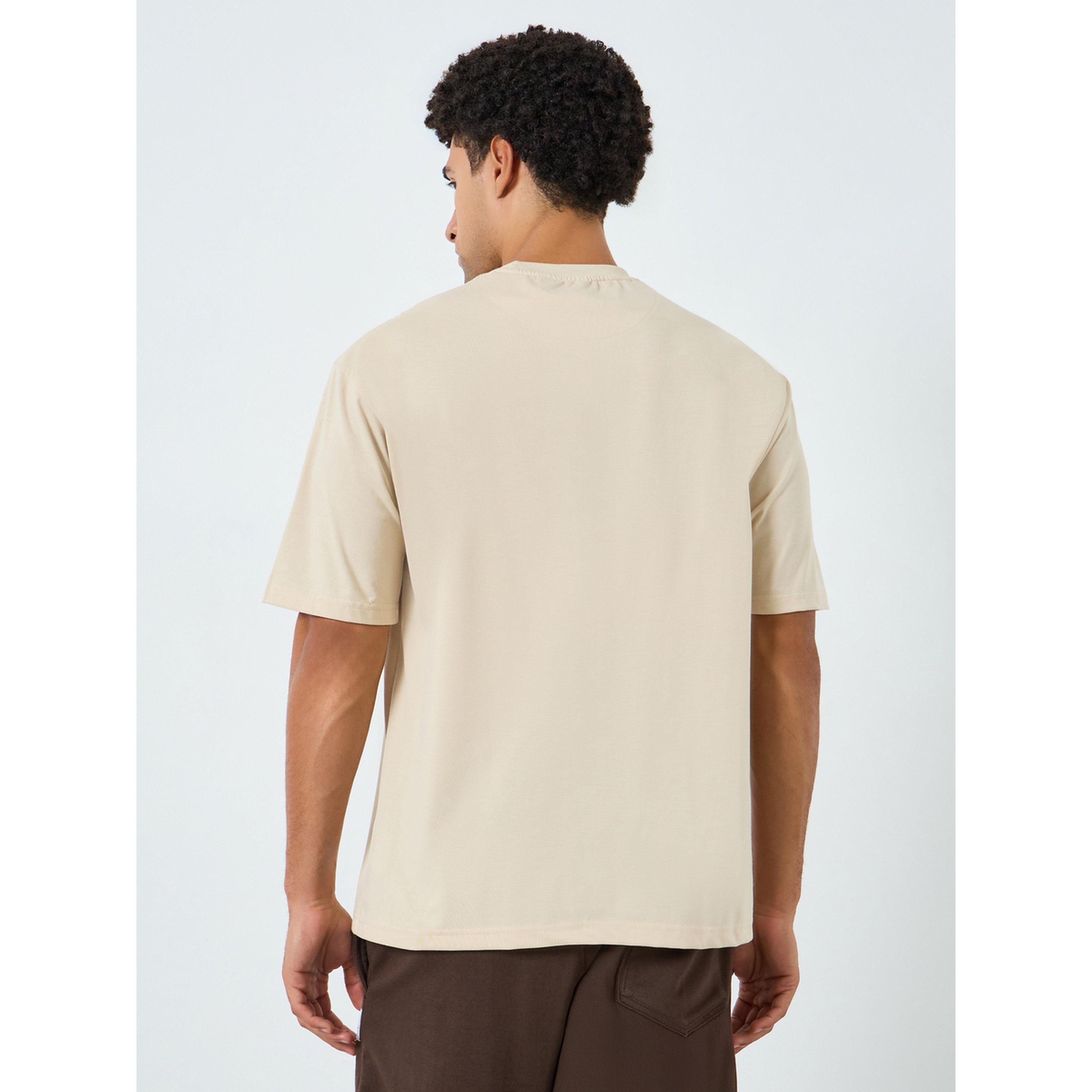 Styli Men Beige Graphic Oversized T-Shirt-men-clothing-tshirtsandpolos-tshirts-image-5