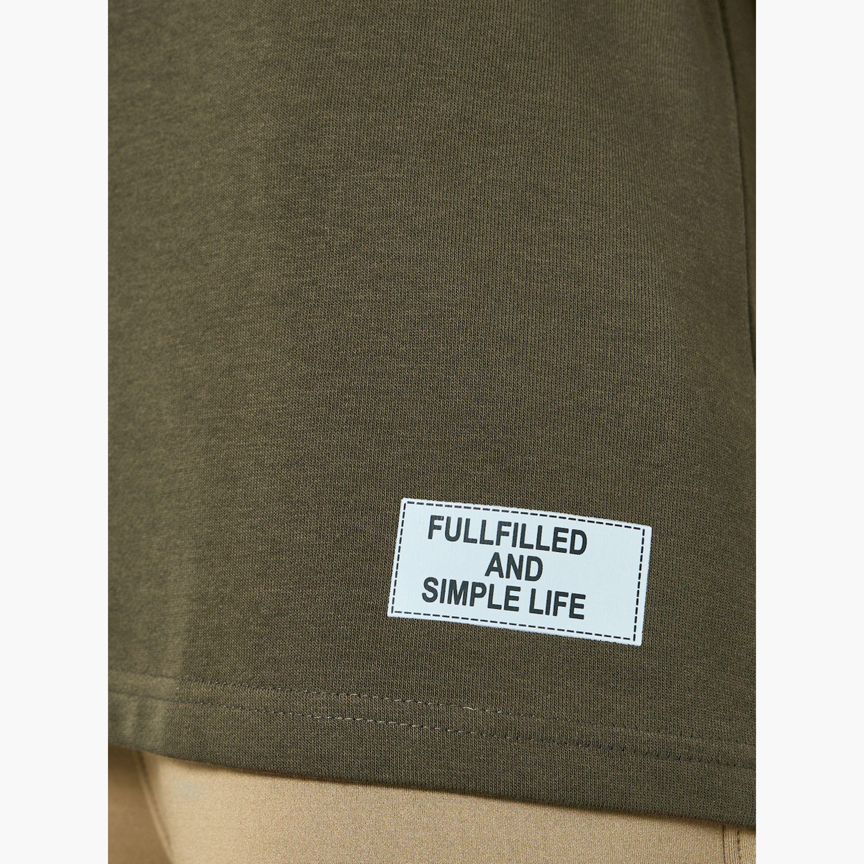 Styli Olive Oversized Essentials Print T-Shirt-women-clothing-tshirts-image-4