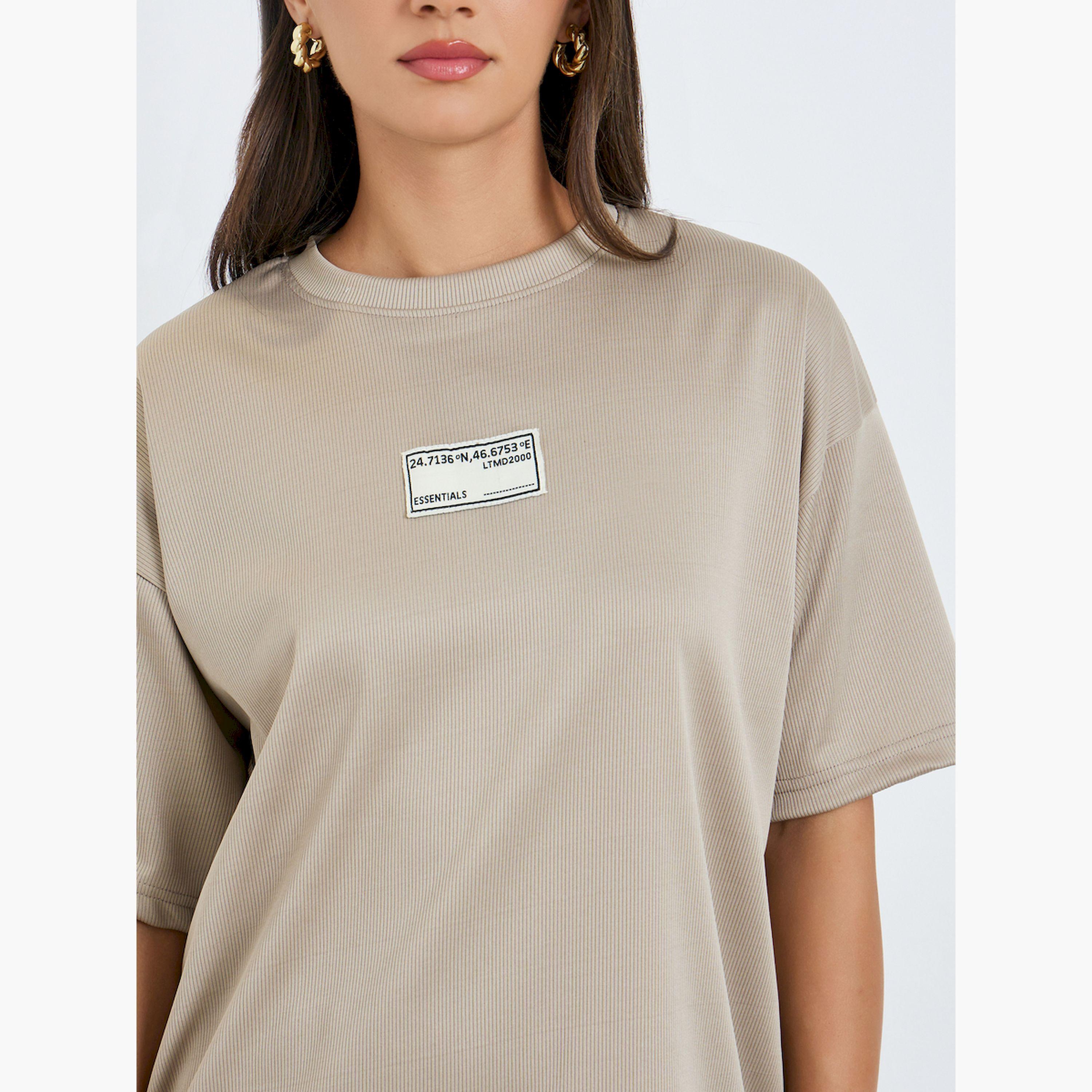 تيشيرت مضلع واسع-women-clothing-tshirts-image-5