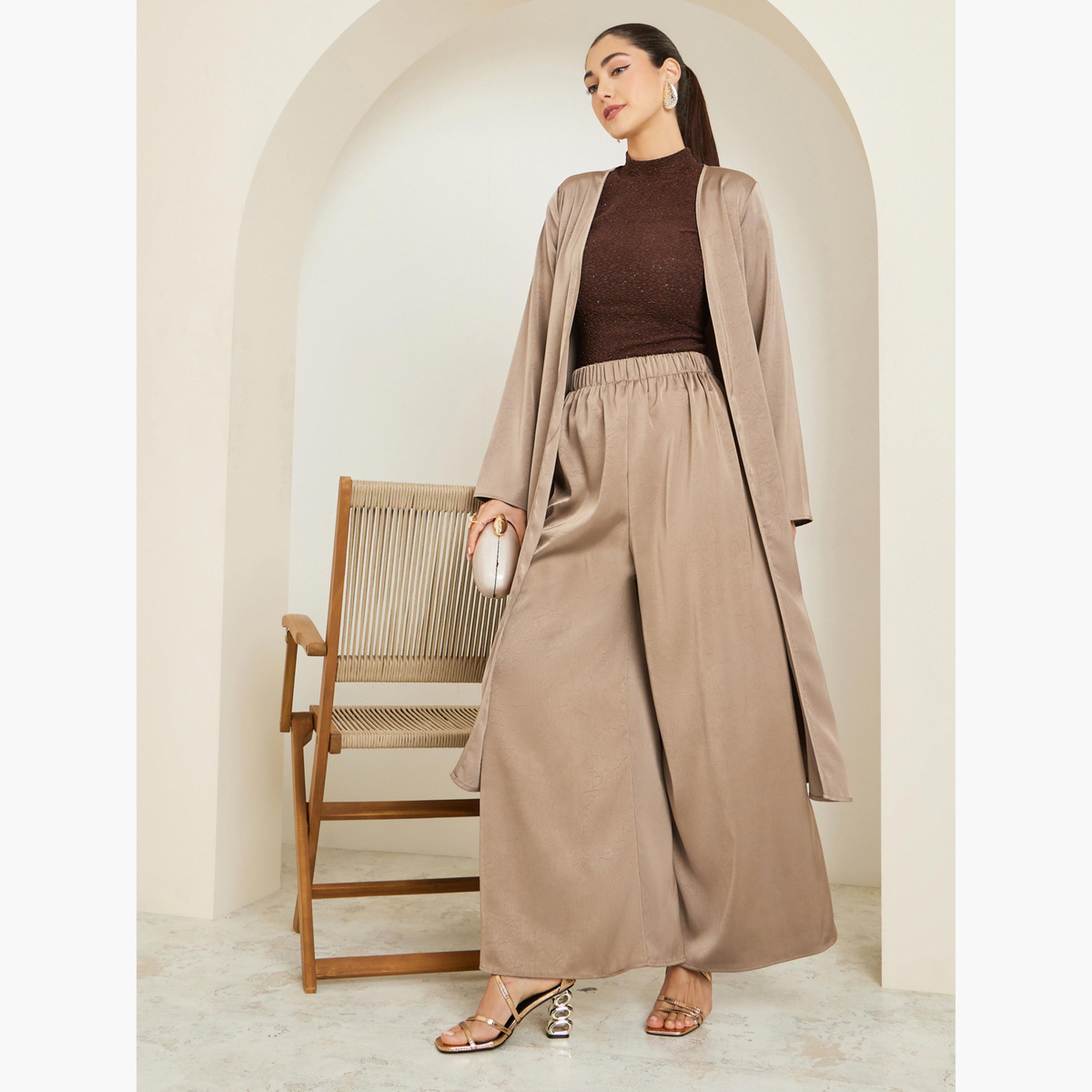طقم منسق من كيمونو ساتان وبنطال بأرجل واسعة-women-clothing-coordsets-image-1