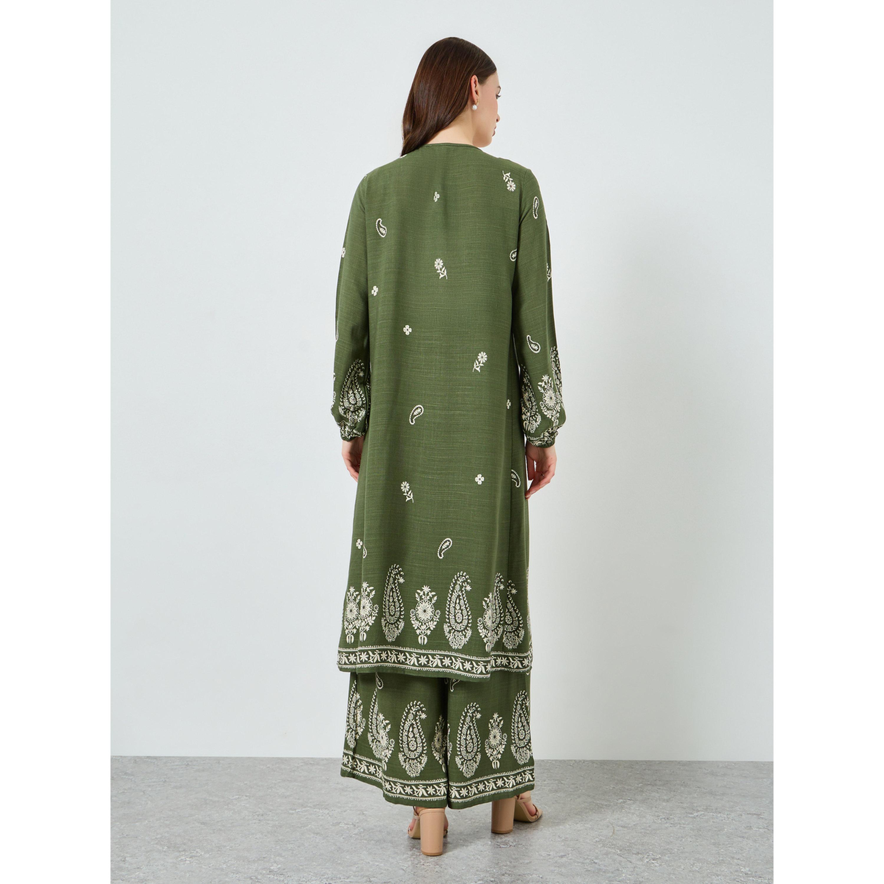 طقم منسق من كيمونو بطبعة بيزلي وبنطال-women-clothing-coordsets-image-5