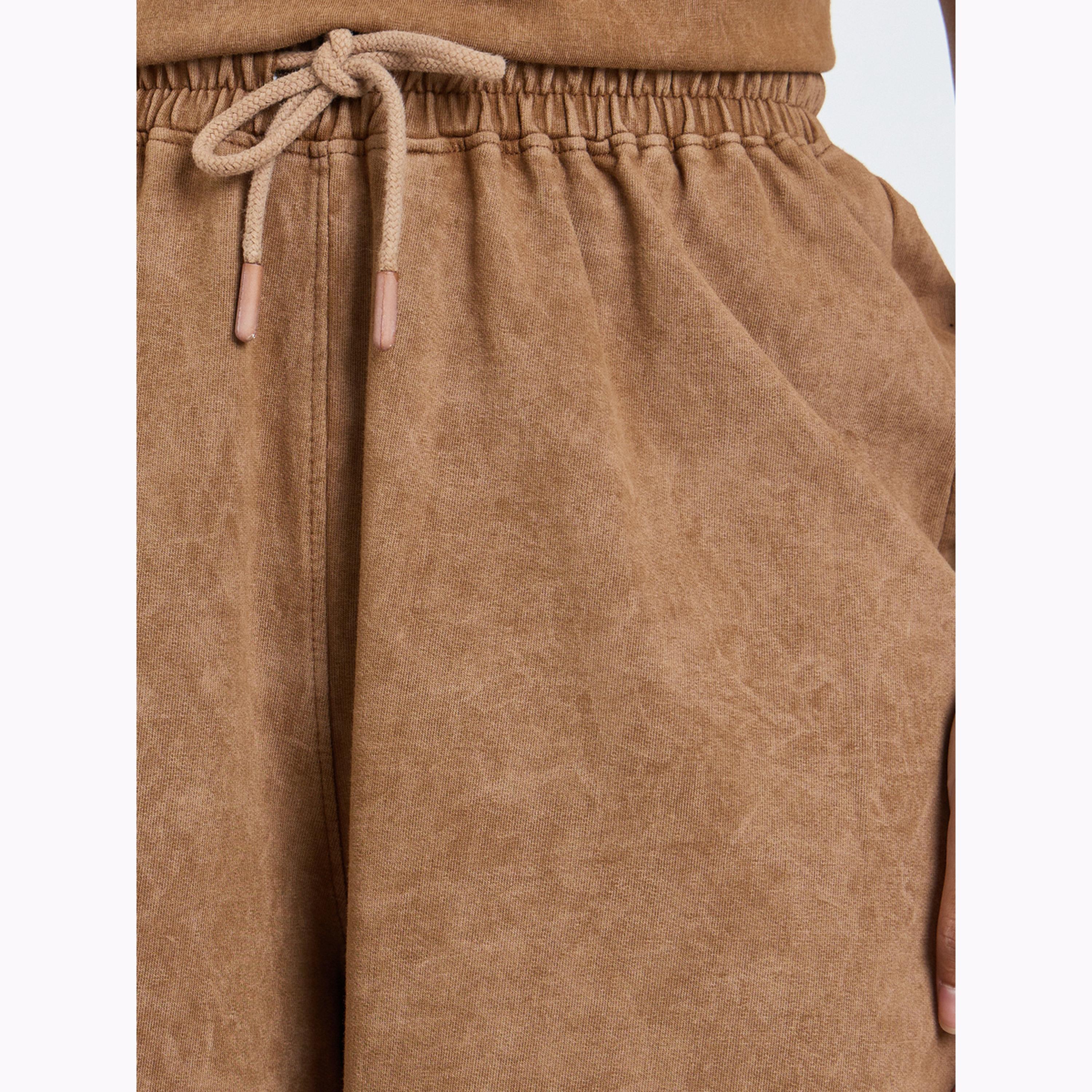 شورت تيري برباط خصر-women-clothing-bottoms-shorts-image-3