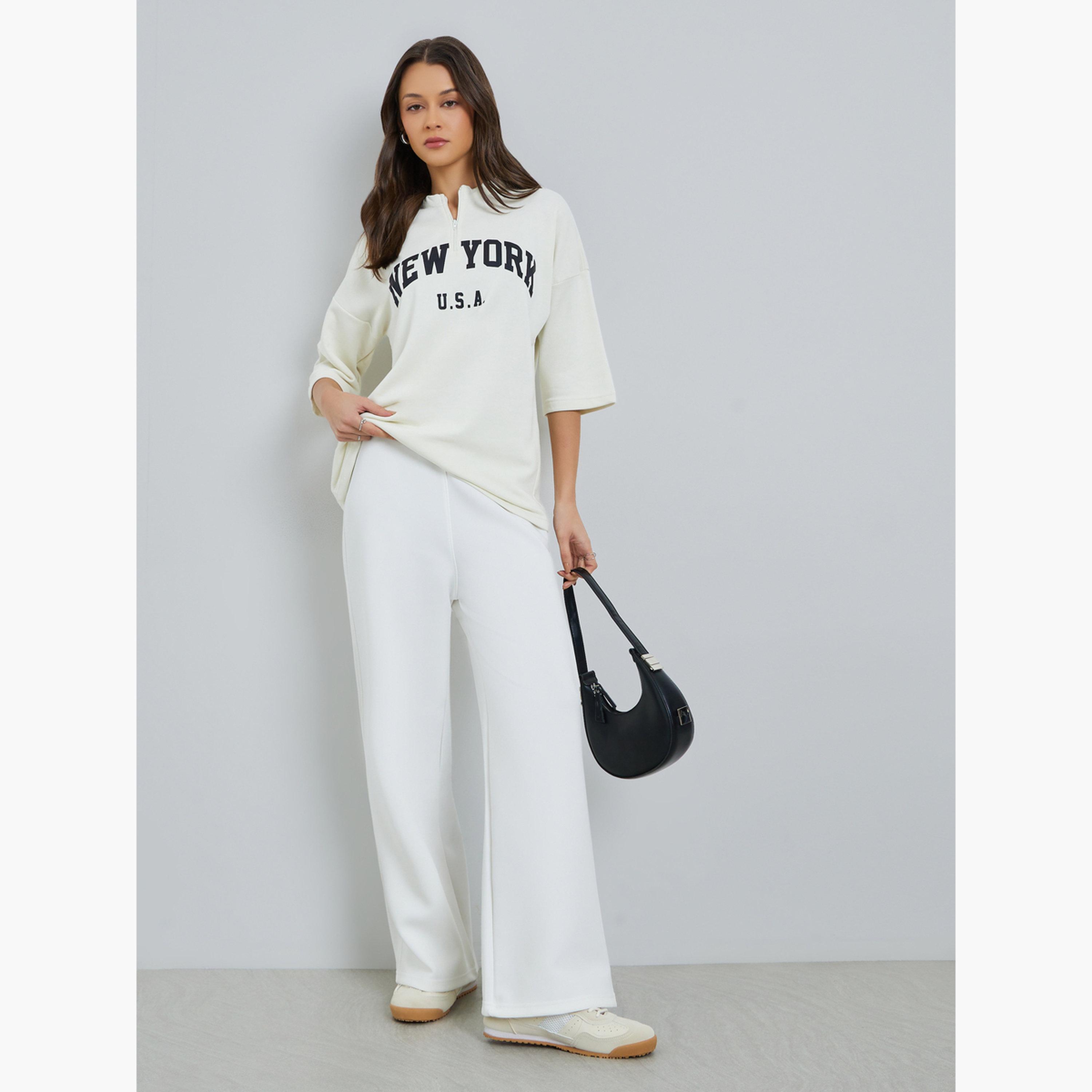Styli Off White Wide Leg Scuba Joggers-women-clothing-bottoms-joggers-image-2
