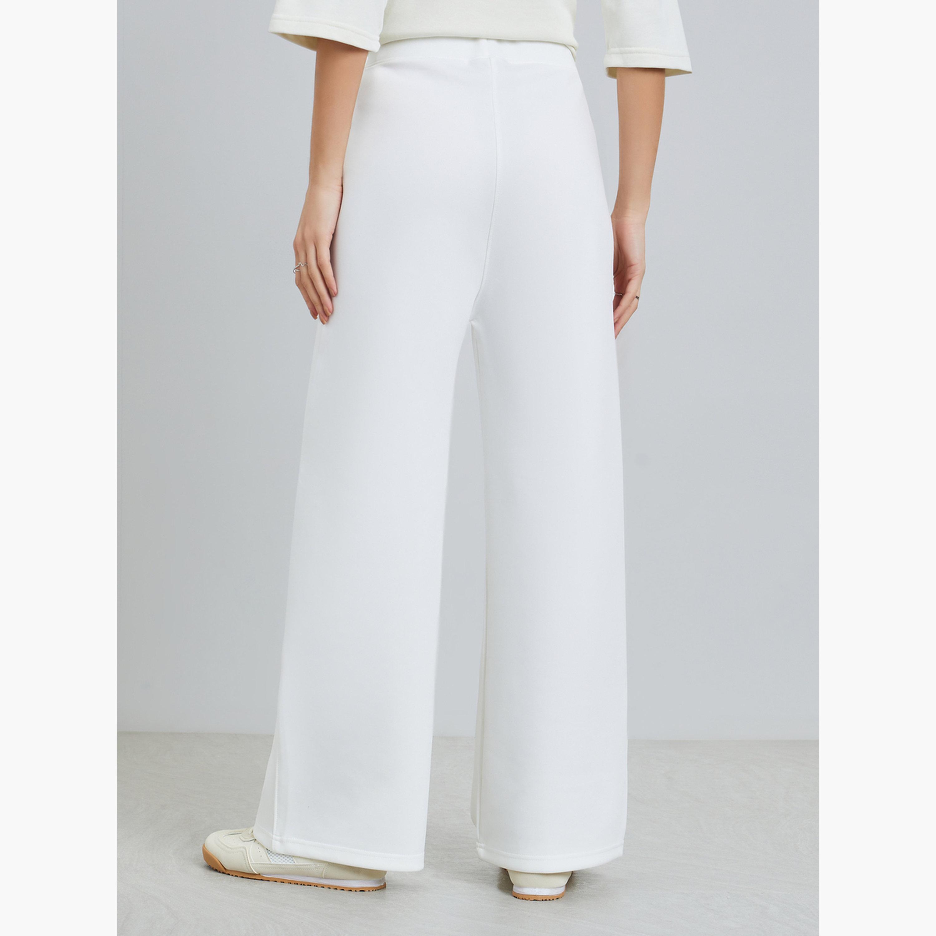 Styli Off White Wide Leg Scuba Joggers-women-clothing-bottoms-joggers-image-4
