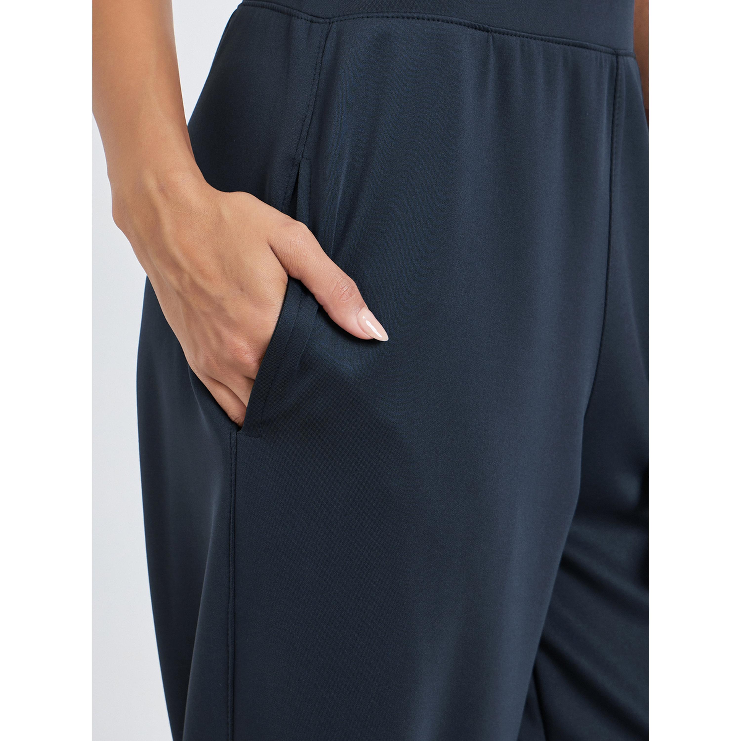Styli Navy Blue Scuba Wide Leg Joggers-women-clothing-bottoms-joggers-image-3