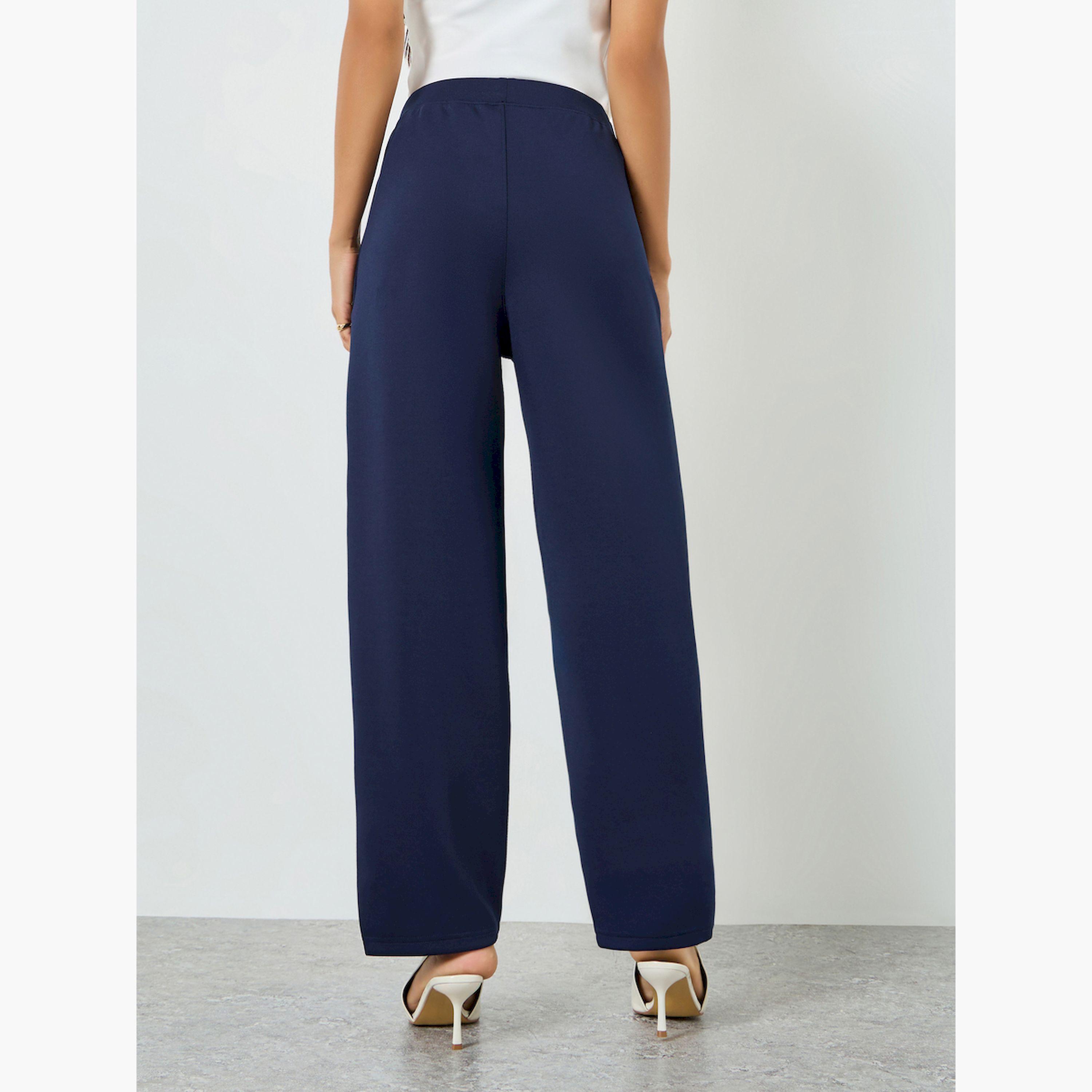 بنطال جوجر محبوك بساق واسعة-women-clothing-bottoms-joggers-image-4