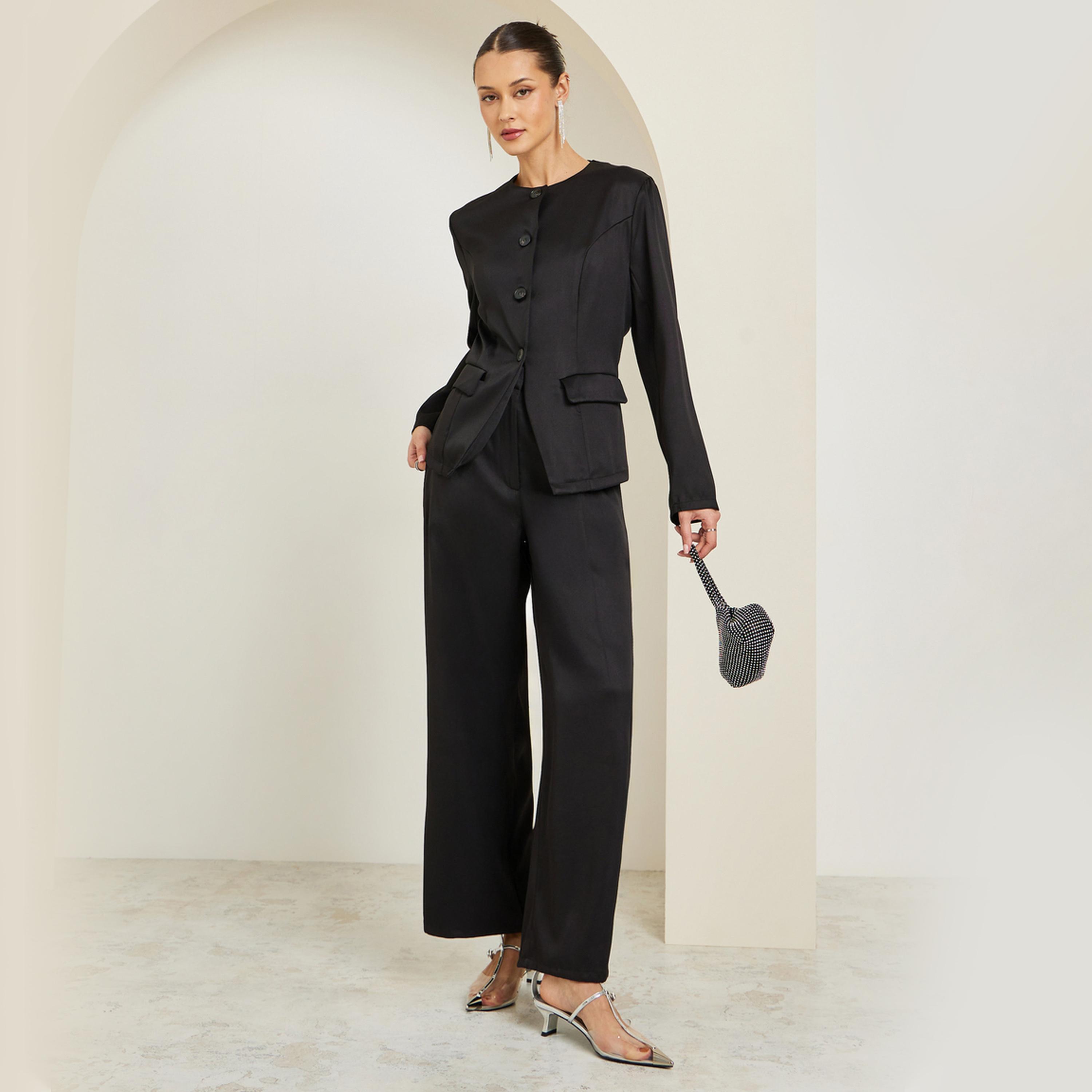 طقم منسق من بليزر وبنطال بأرجل واسعة-women-clothing-coordsets-image-1