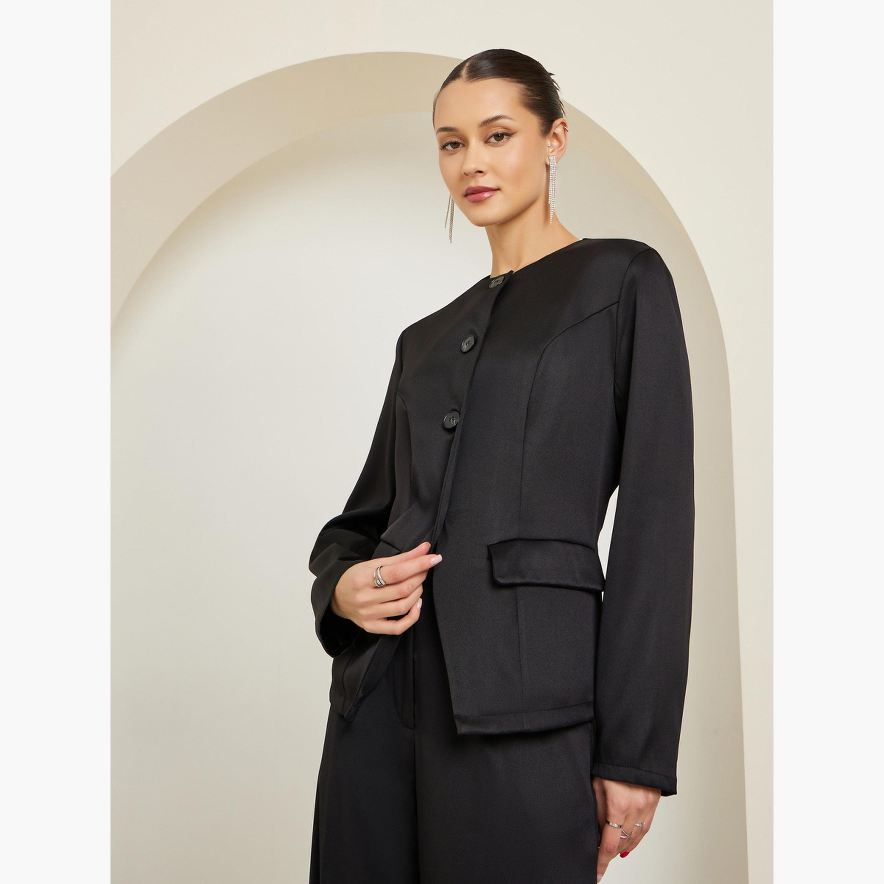 طقم منسق من بليزر وبنطال بأرجل واسعة-women-clothing-coordsets-image-2