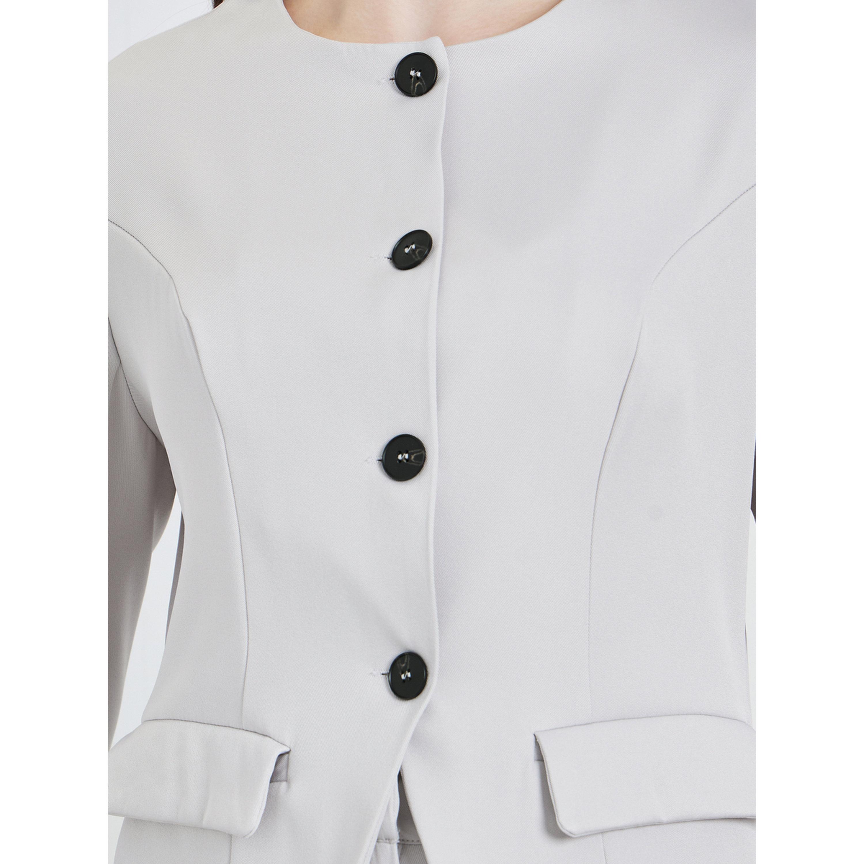 Styli Women Grey Blazer and Wide Leg Pants Co-Ords-women-clothing-coordsets-image-3