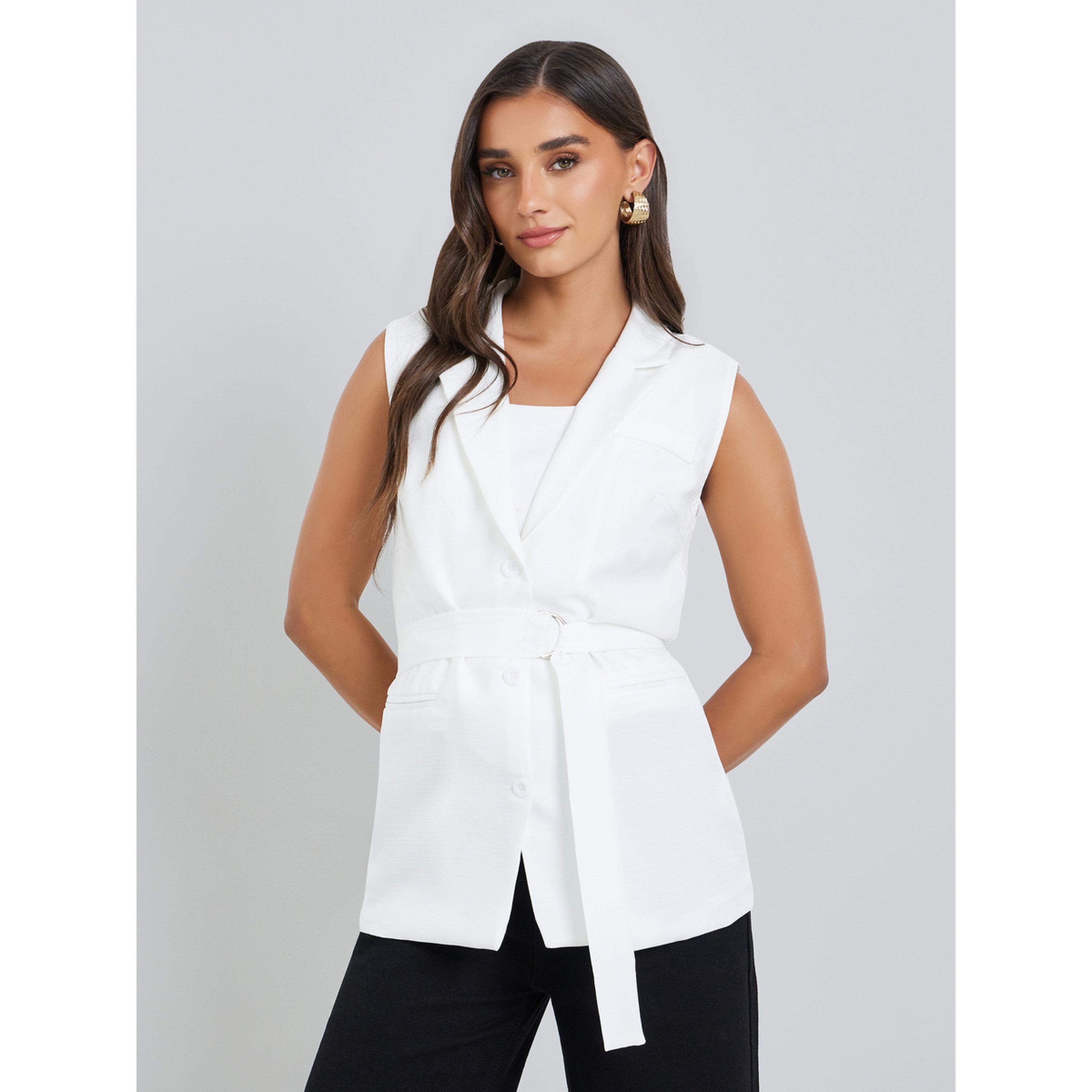 بليزر نسائي بلا أكمام مع حزام-women-clothing-coatsandjackets-blazers-image-1