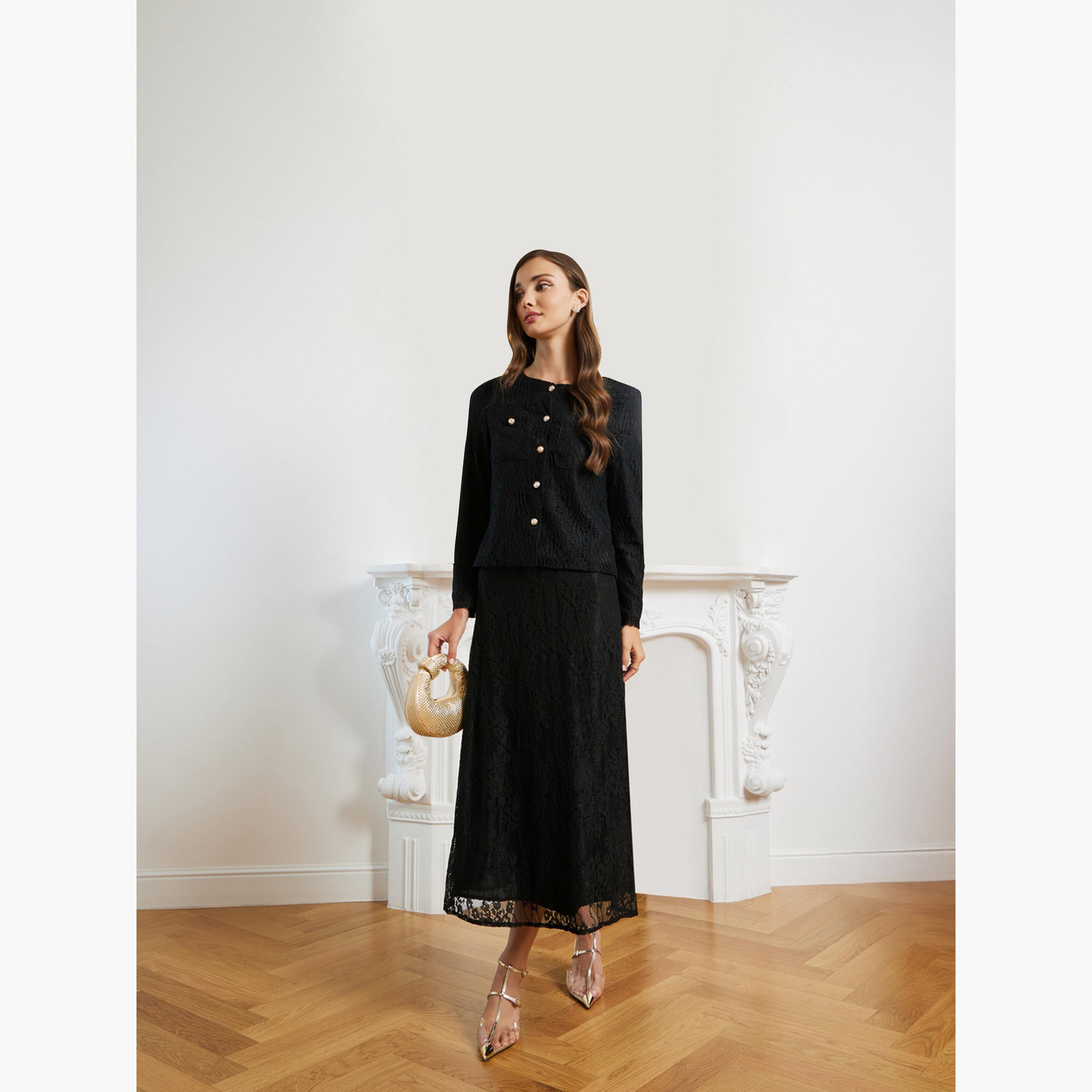 Styli Women Regular Fit Lace Overlay Jacket-women-clothing-coatsandjackets-blazers-image-2