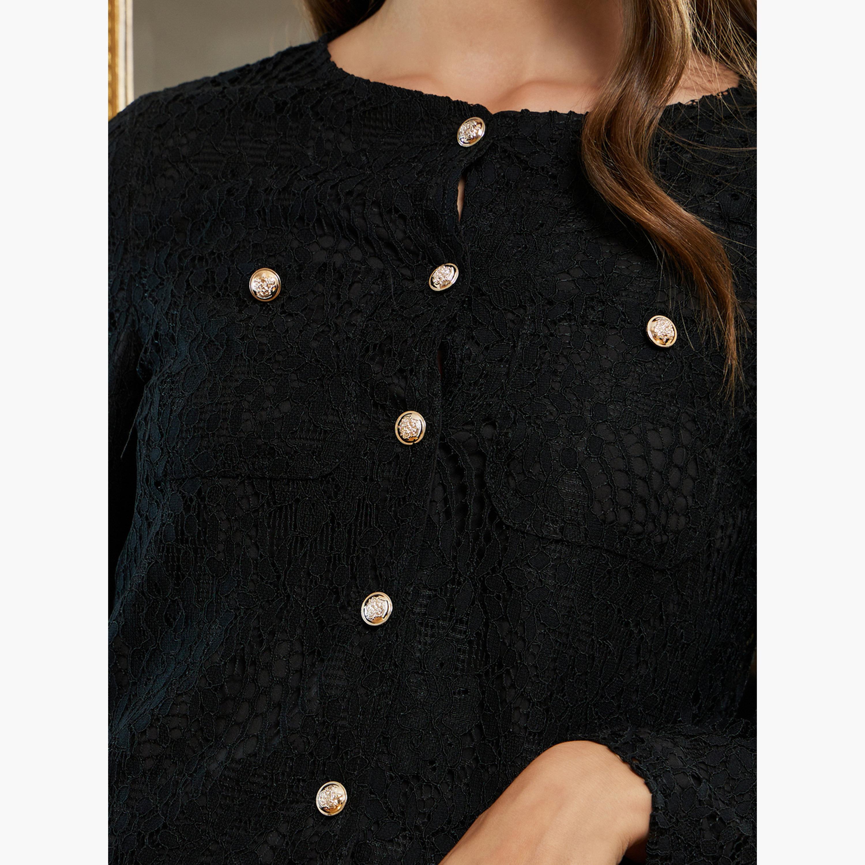 جاكيت بقصة عادية وأزرار-women-clothing-coatsandjackets-blazers-image-3