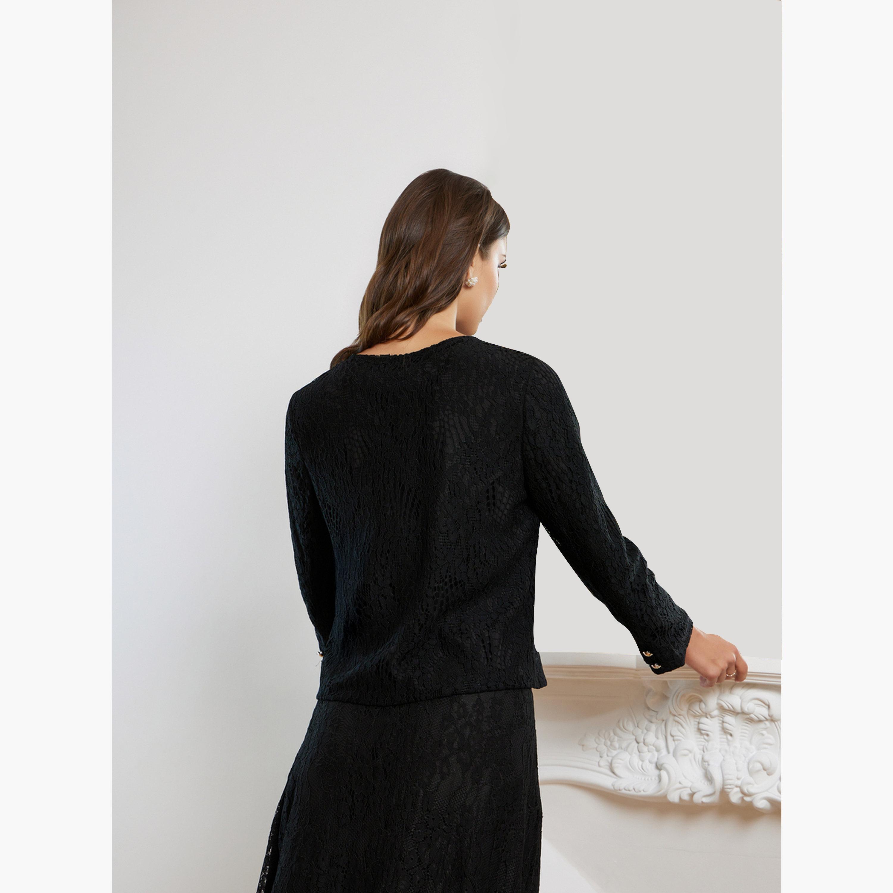 جاكيت بقصة عادية وأزرار-women-clothing-coatsandjackets-blazers-image-4
