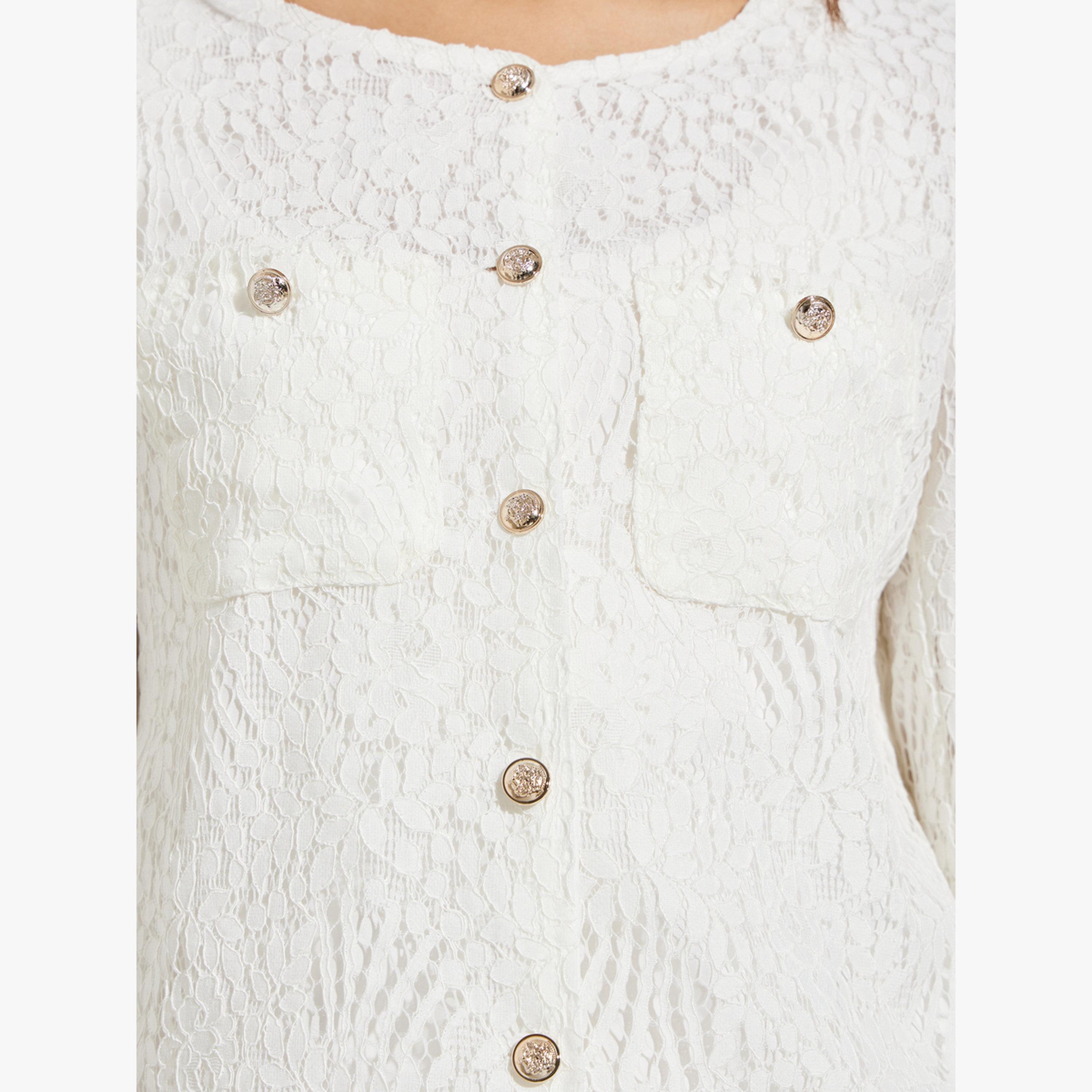 جاكيت بقصة عادية وتفاصيل دانتيل للنساء-women-clothing-coatsandjackets-jackets-image-5