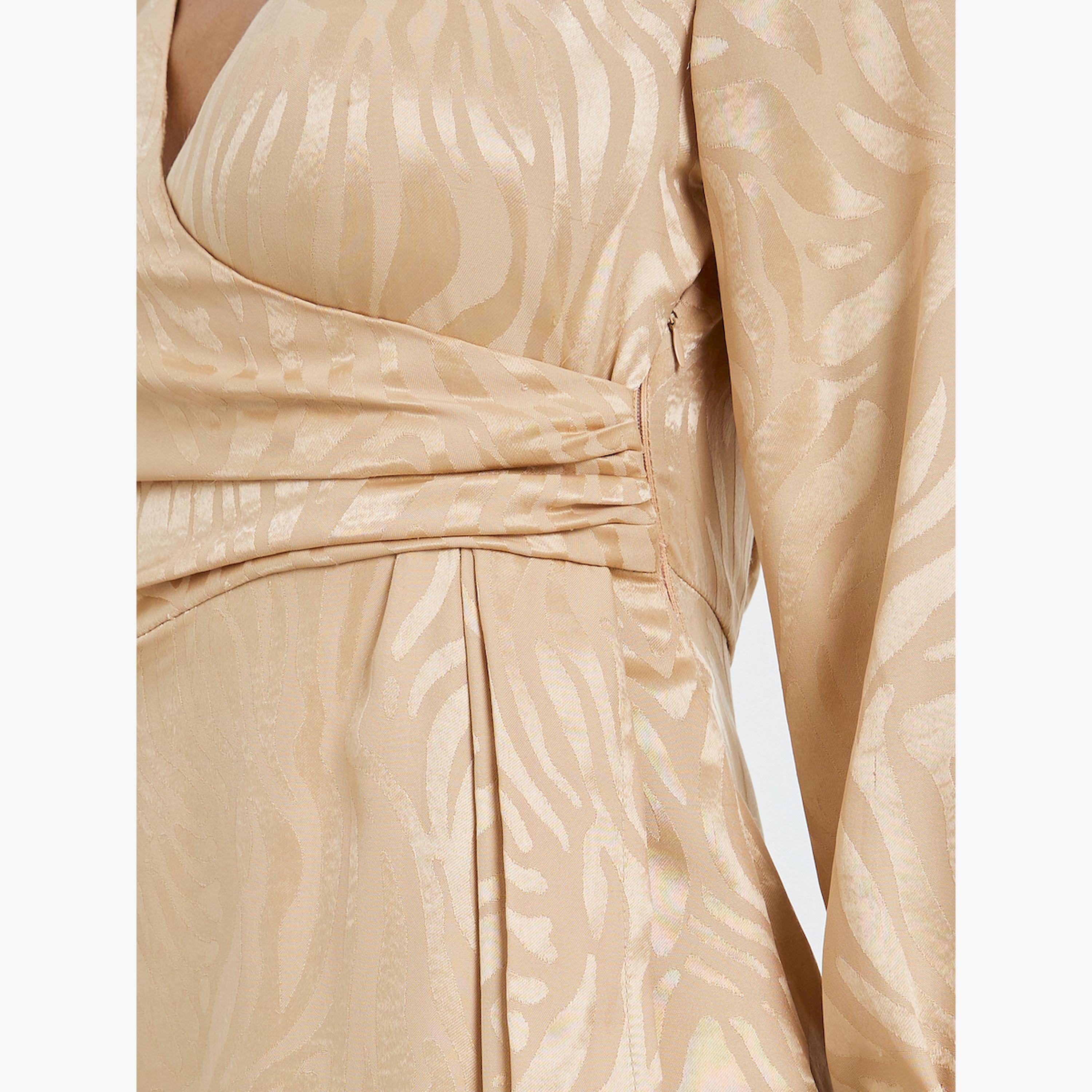 فستان طويل جاكار بياقة مفتوحة-women-clothing-dresses-image-4