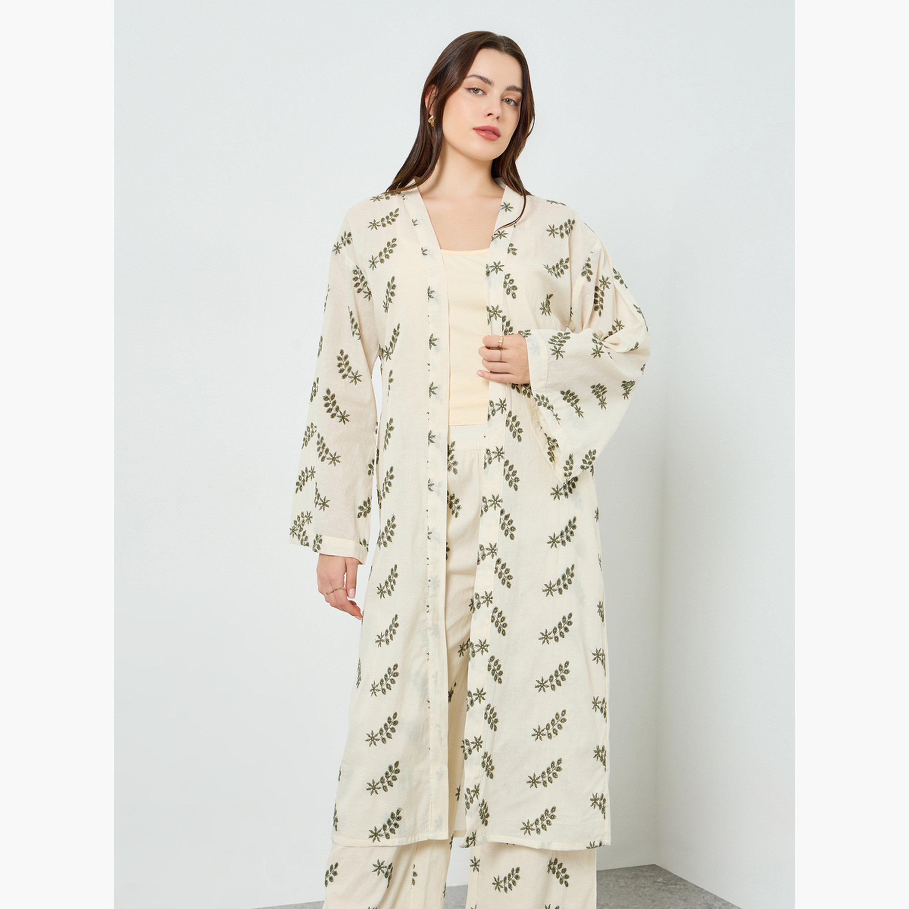 طقم مننسق من بنطال وكيمونو بتفاصيل مُطرّزة-women-clothing-coordsets-image-2