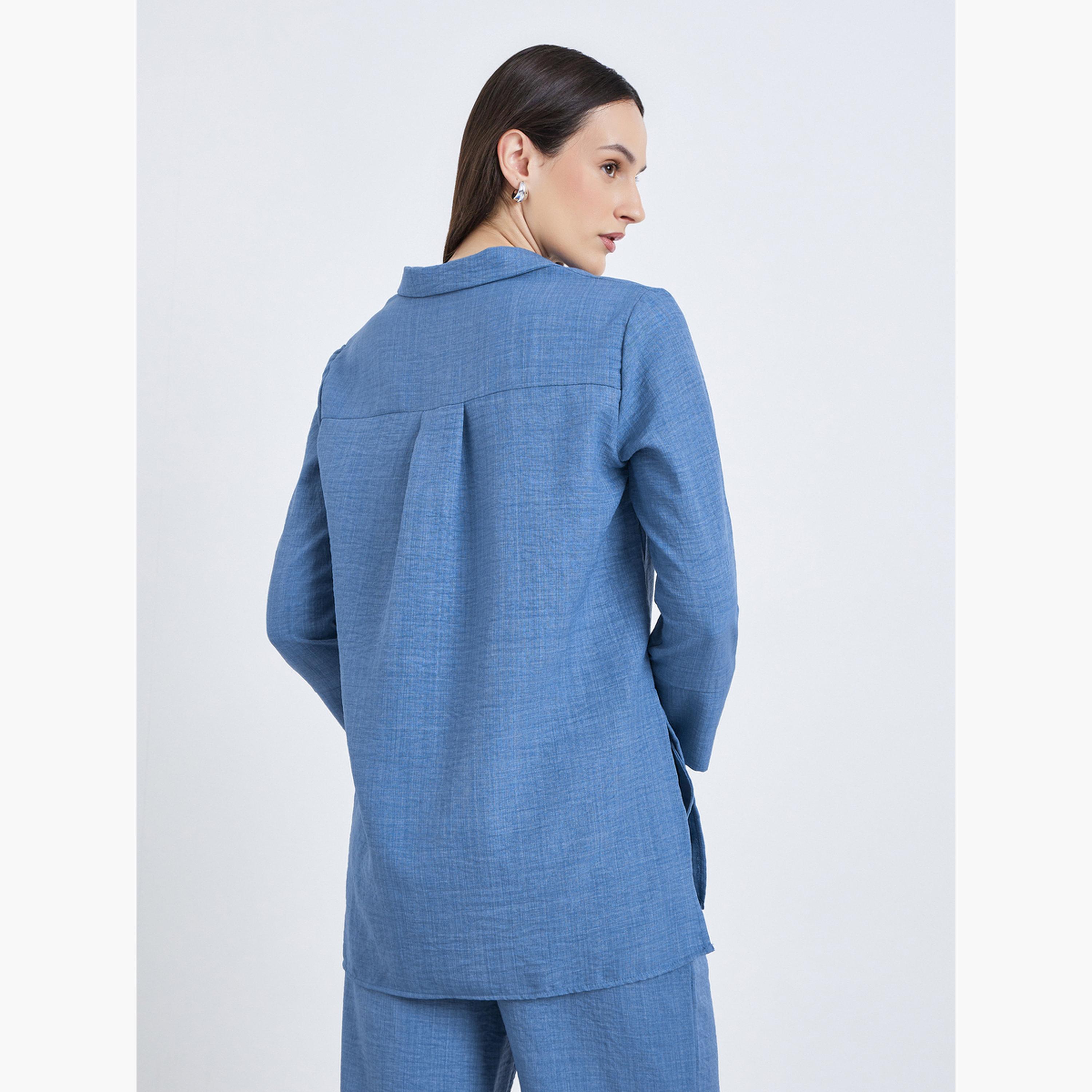 بلوزة طويلة بأكمام 3/4-women-clothing-shirtsandblouses-blouses-image-5
