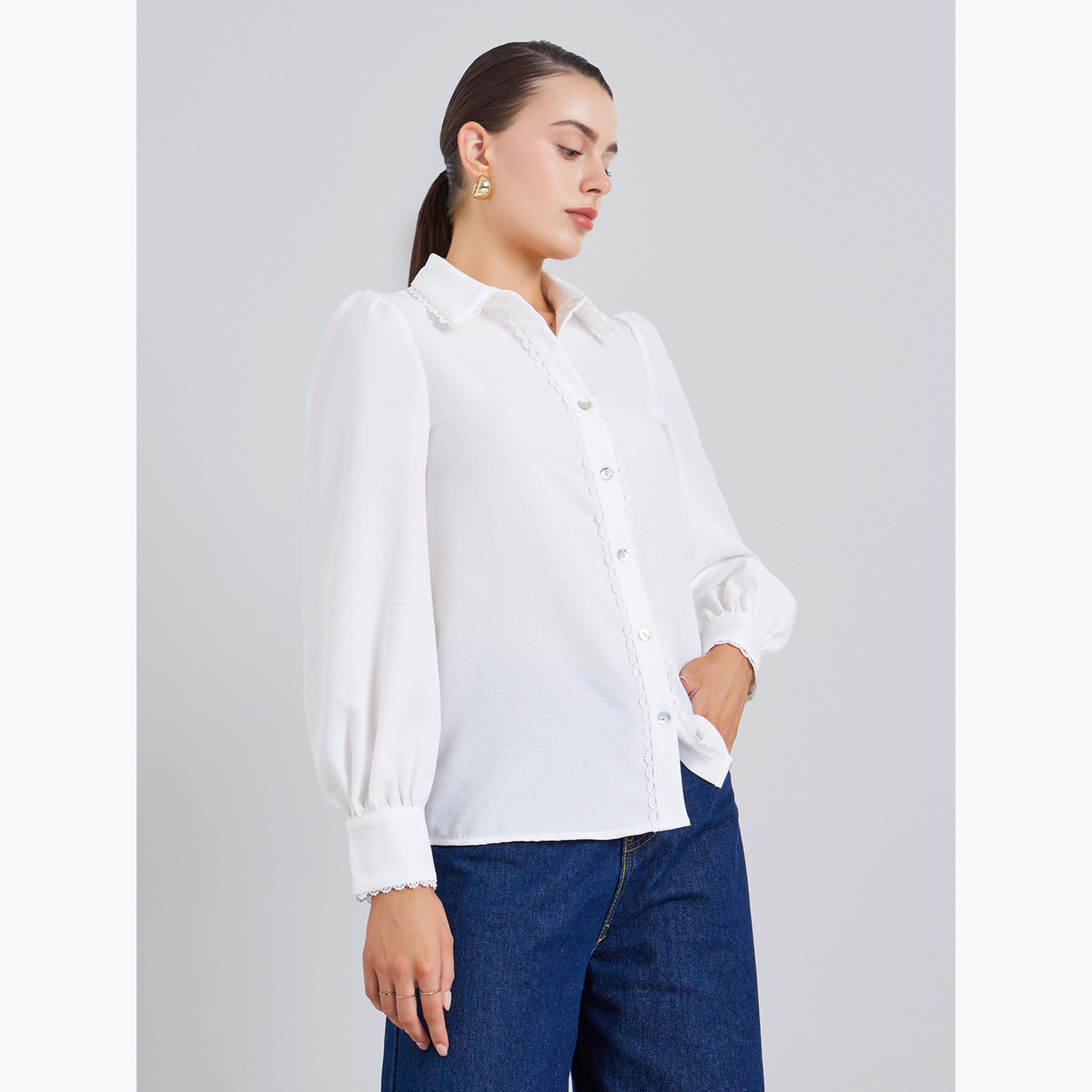 قميص بأكمام طويلة وتفاصيل دانتيل-women-clothing-shirtsandblouses-shirts-image-2