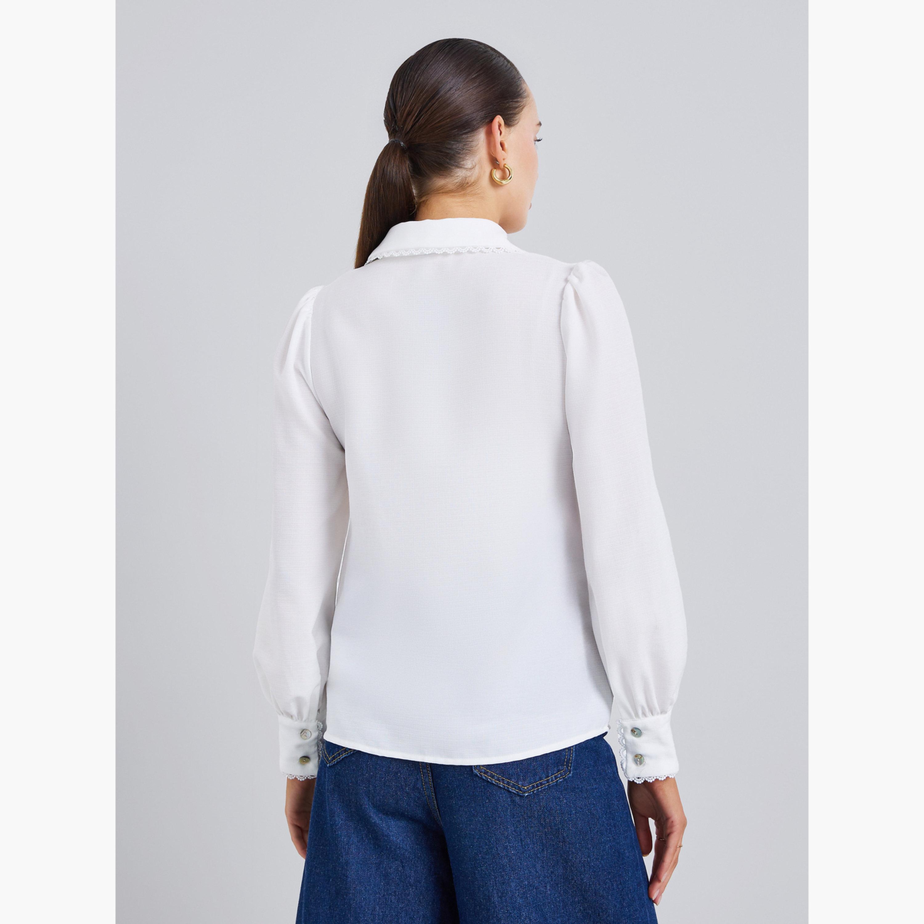 قميص بأكمام طويلة وتفاصيل دانتيل-women-clothing-shirtsandblouses-shirts-image-5