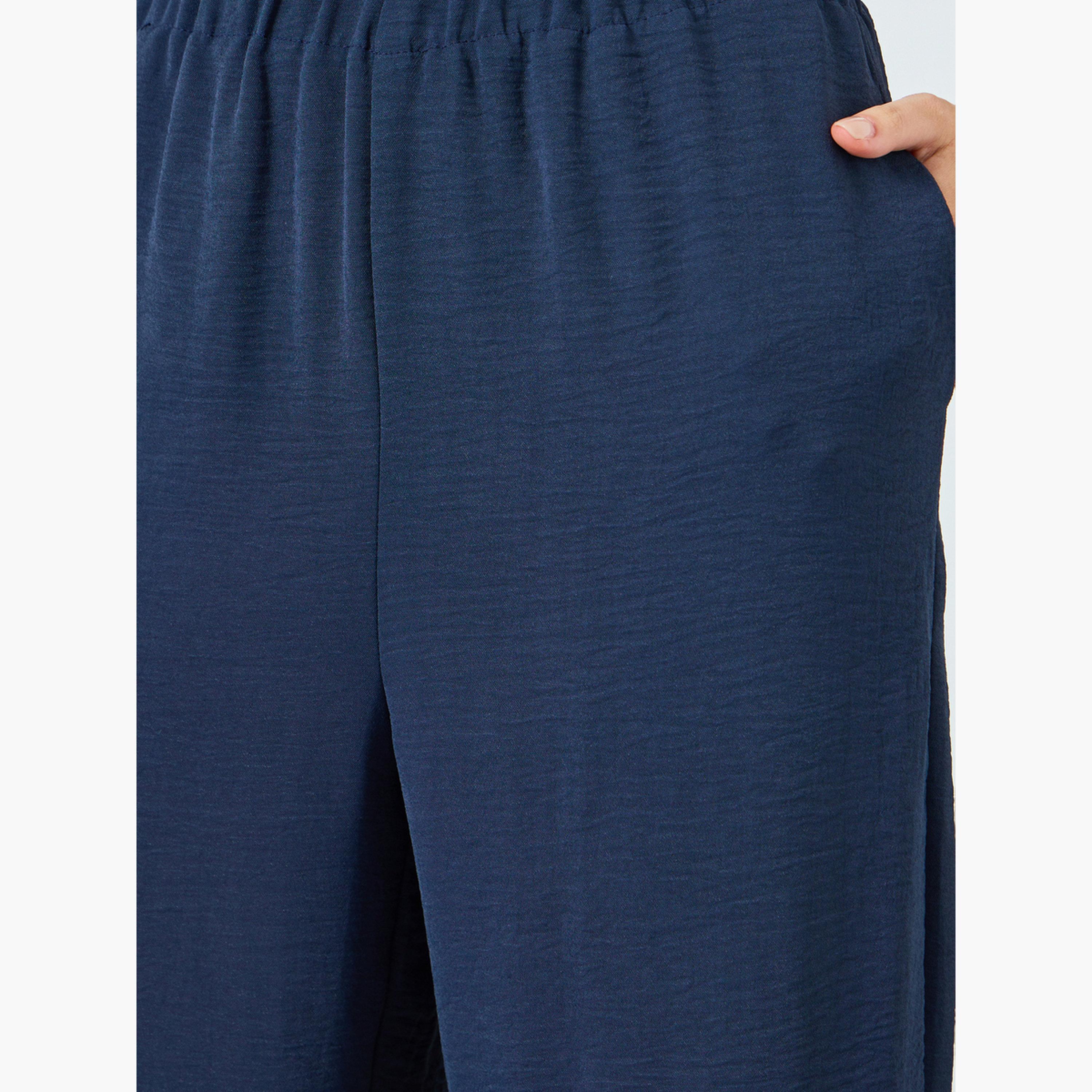 Styli Women Navy Straight Leg Pants-women-clothing-bottoms-joggers-image-3