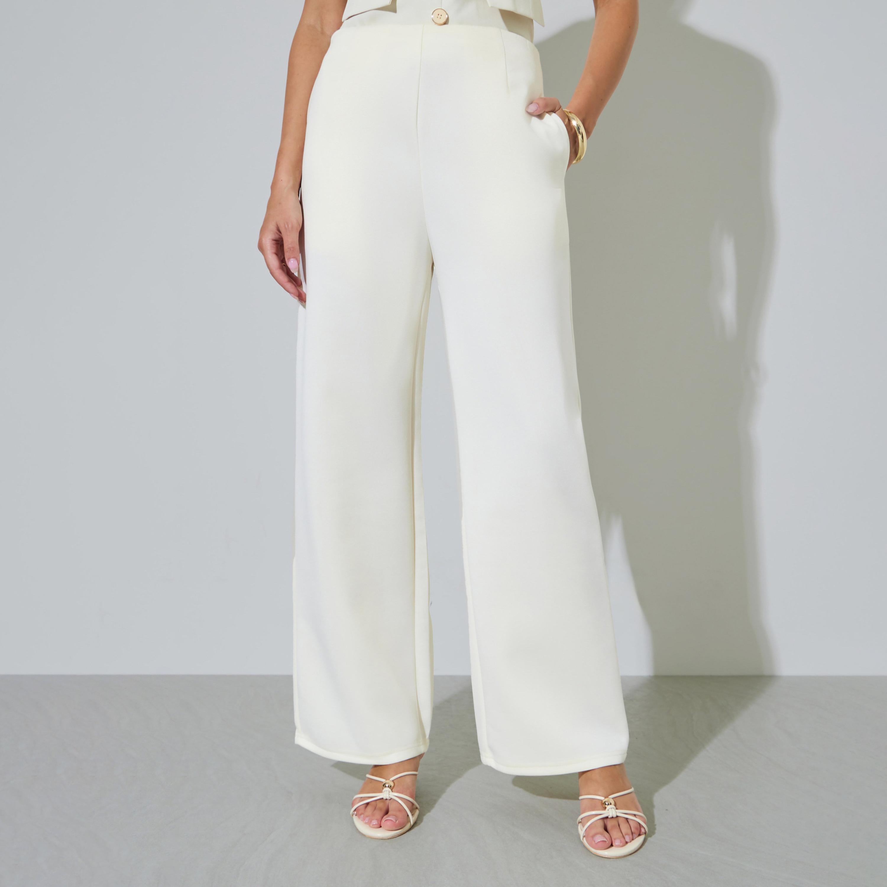 Styli Cream Super Stretch Scuba Pants-women-clothing-bottoms-joggers-image-1