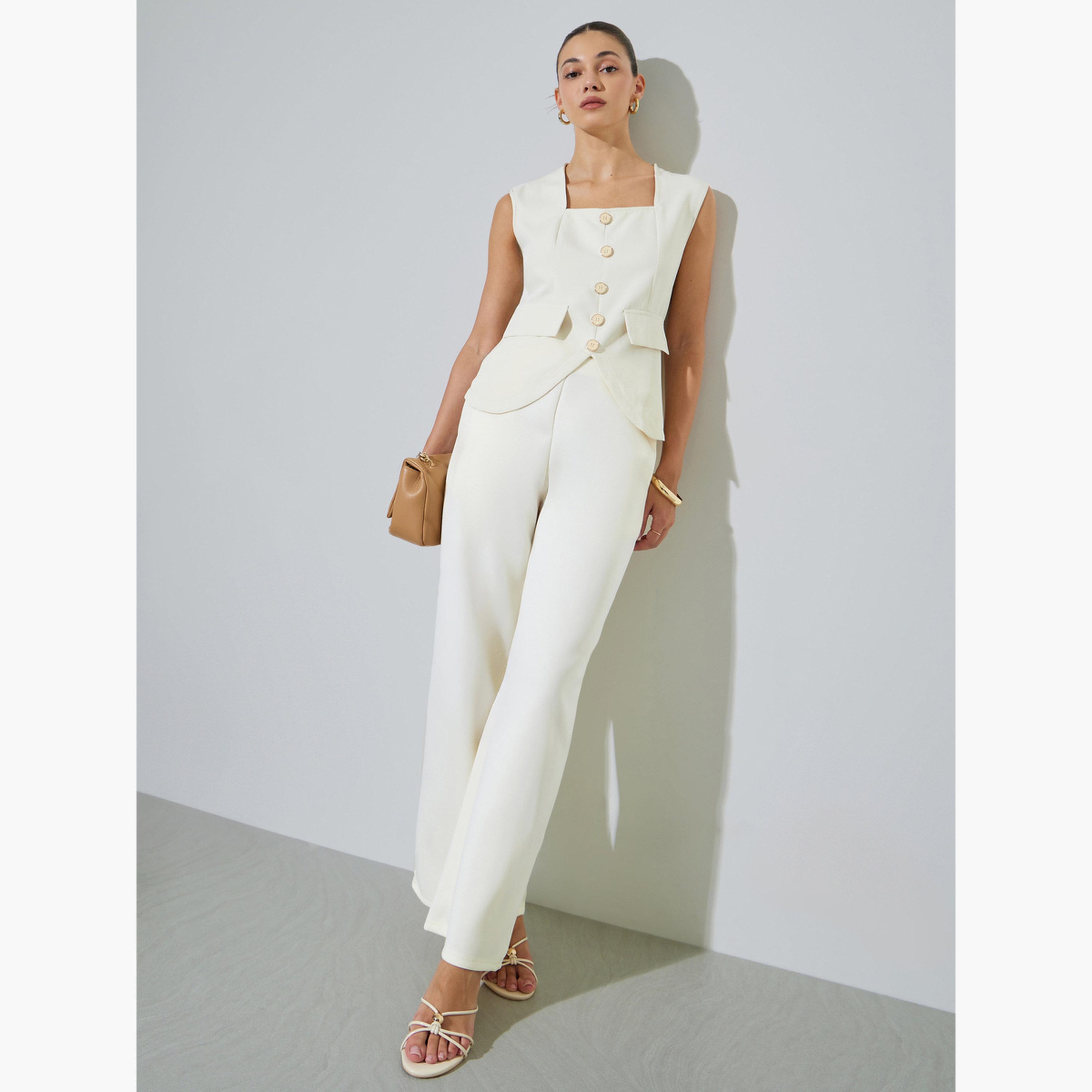 Styli Cream Super Stretch Scuba Pants-women-clothing-bottoms-joggers-image-2