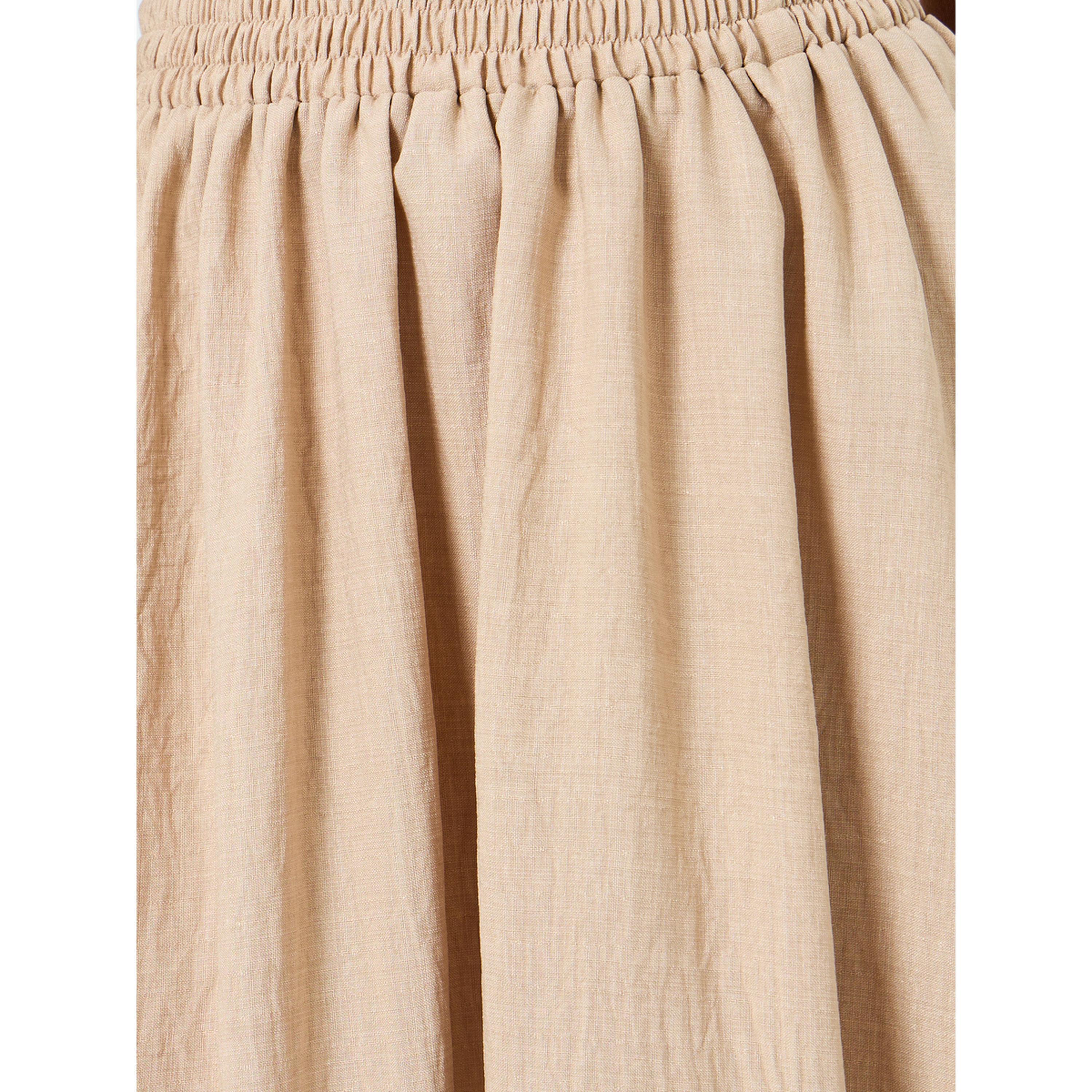 Styli Women Beige A-Line Maxi Skirt-women-clothing-bottoms-skirts-image-3