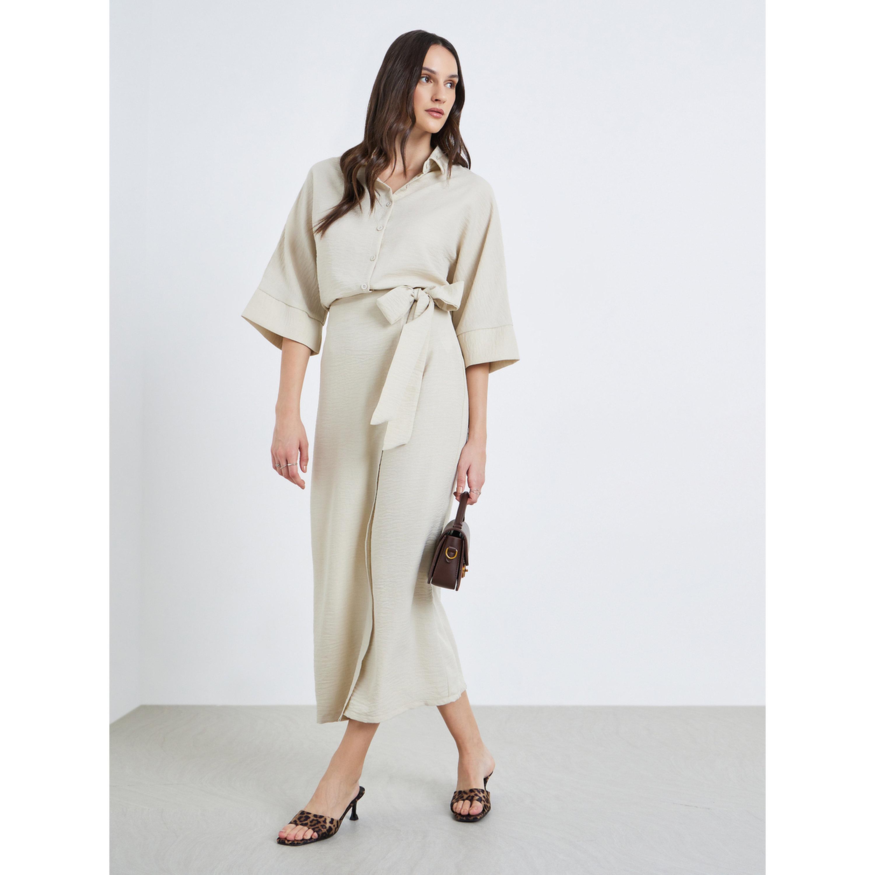 Styli Women Off White Wrap Maxi Skirt-women-clothing-bottoms-skirts-image-2
