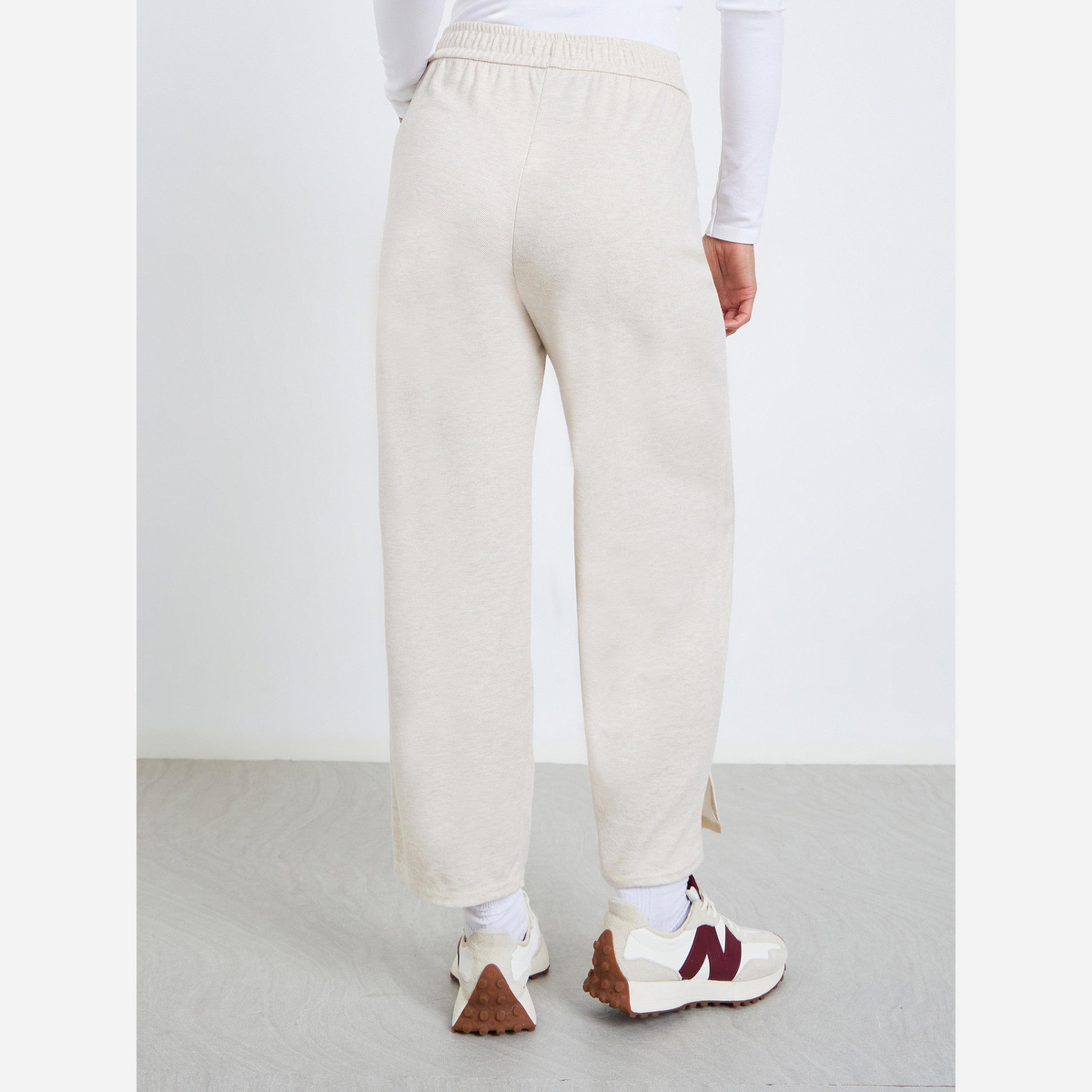 ستايلي - بنطال رياضي نسائي لون أبيض مقاس واسع-women-clothing-bottoms-joggers-image-4