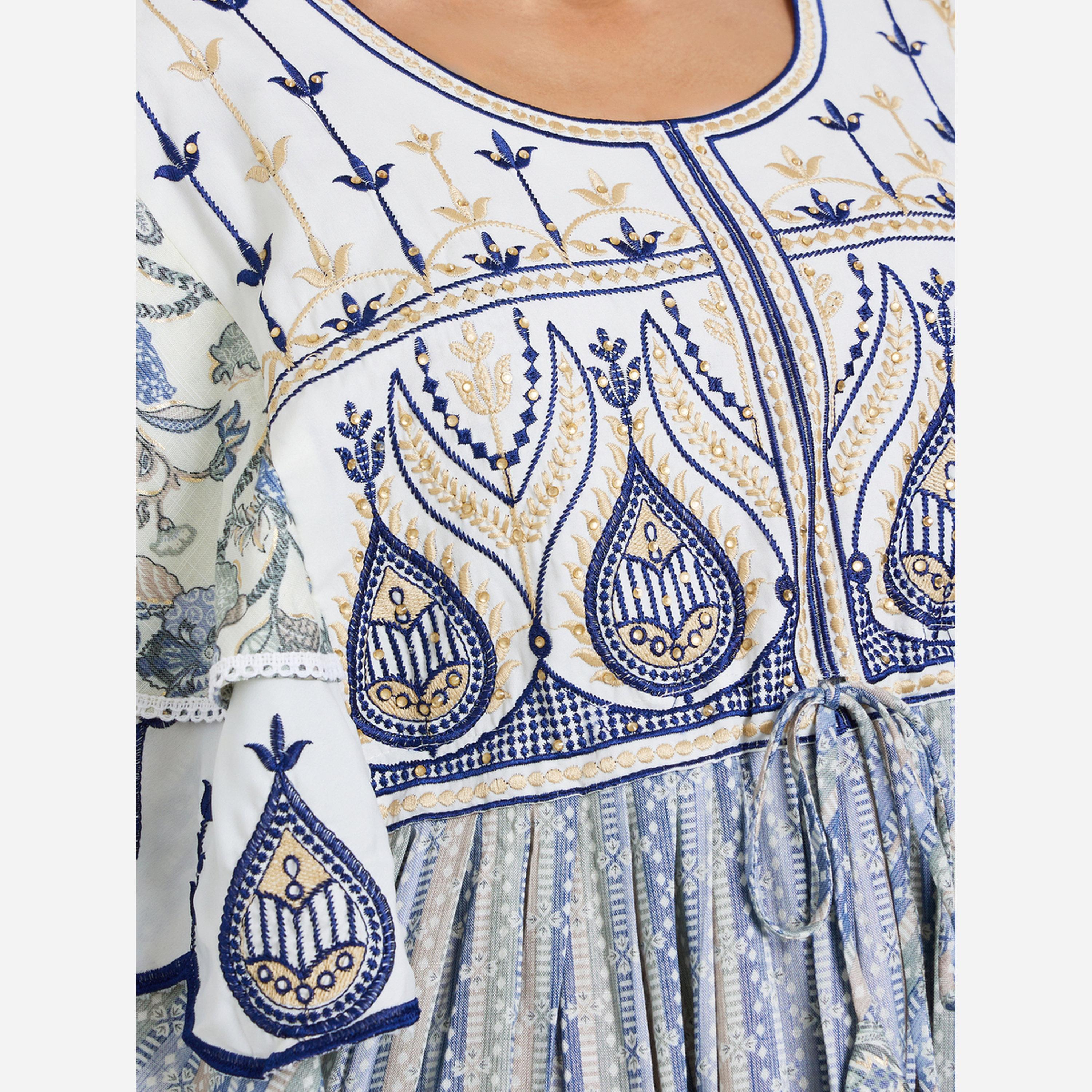 Maxim Creation Embroidered A-Line Jellabiya with Drawstring-women-arabicclothing-jalabiyas-image-4