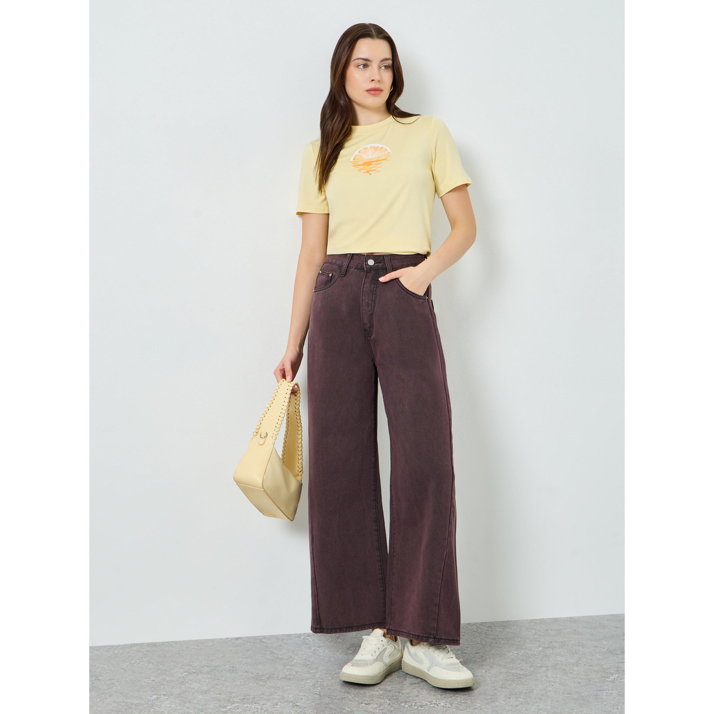 Styli Women Brown High Rise Wide Leg Jeans-women-clothing-bottoms-jeans-image-2