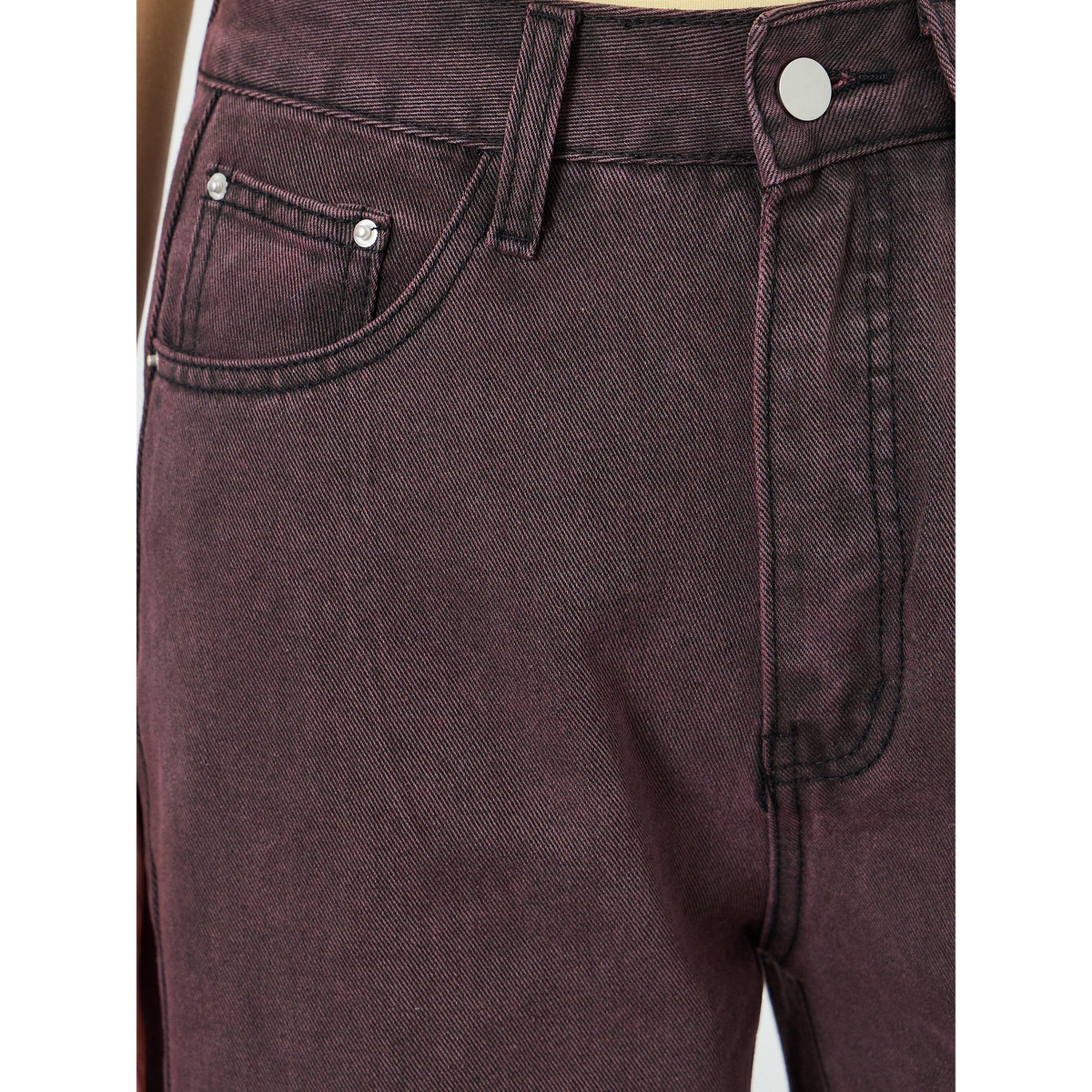 بنطال جينز بني خصر عالي وأرجل واسعة-women-clothing-bottoms-jeans-image-3
