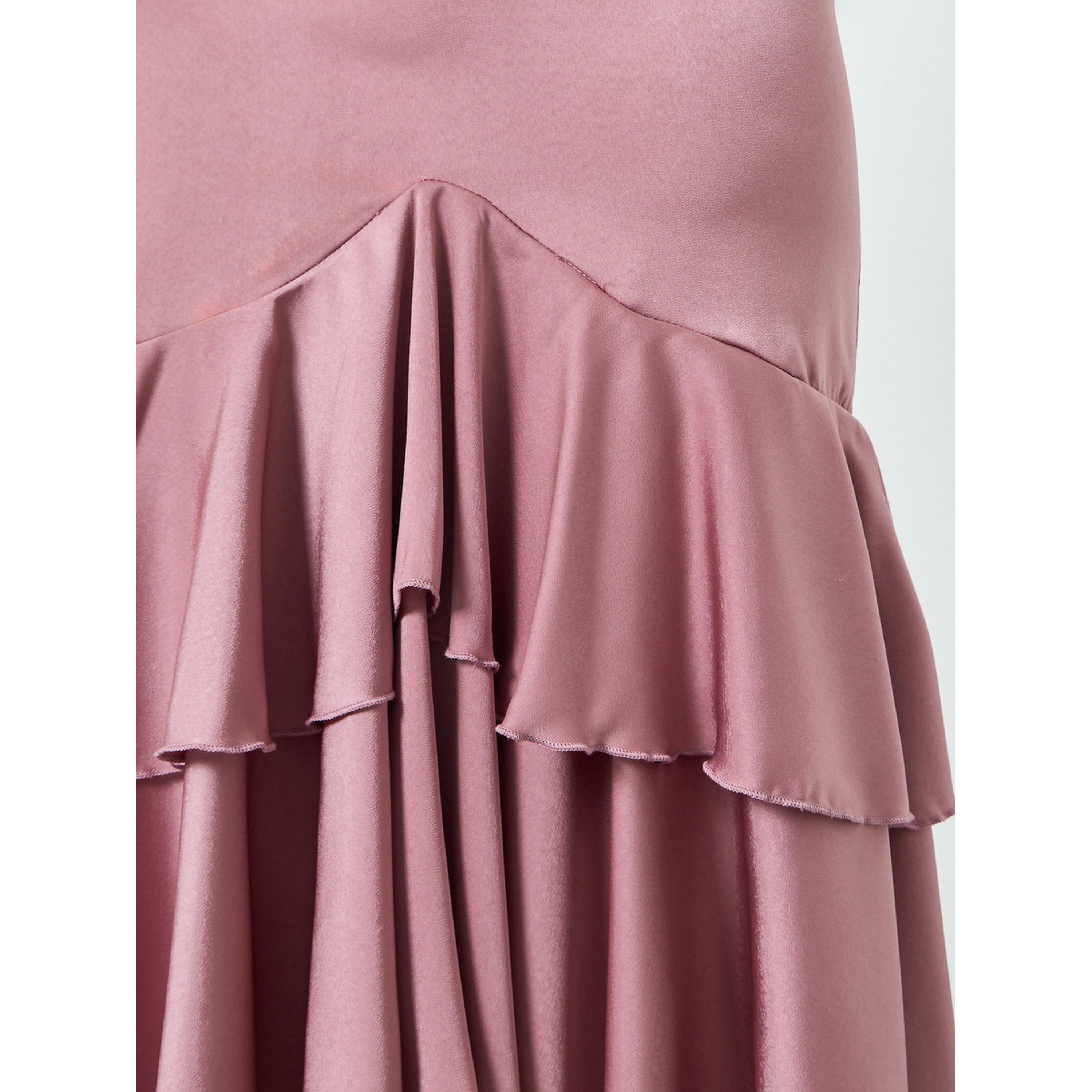 فستان ميدي ساتان بحاشية كشكش-women-clothing-dresses-image-5