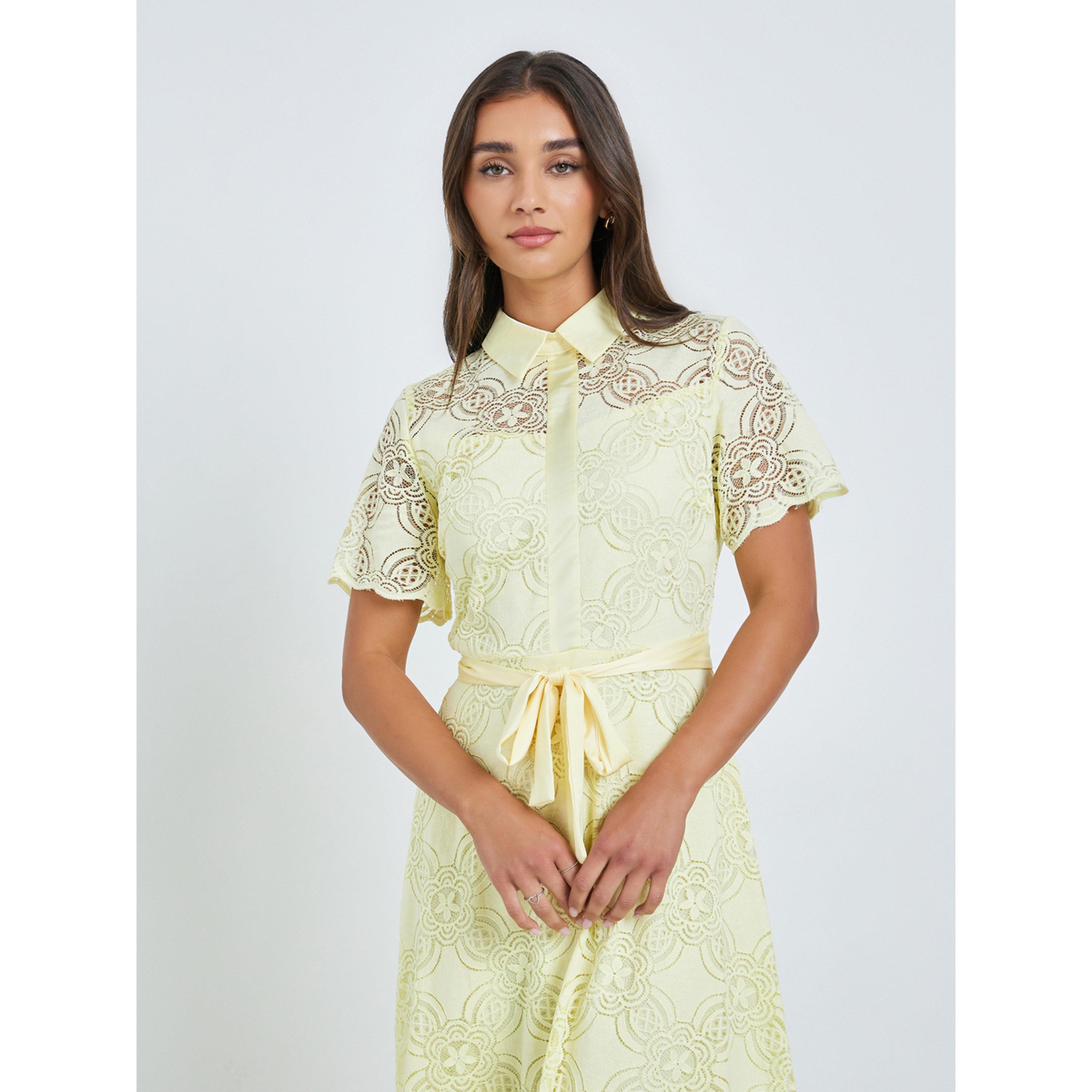 فستان طويل بنمط قميص من الدانتيل-women-clothing-dresses-image-2