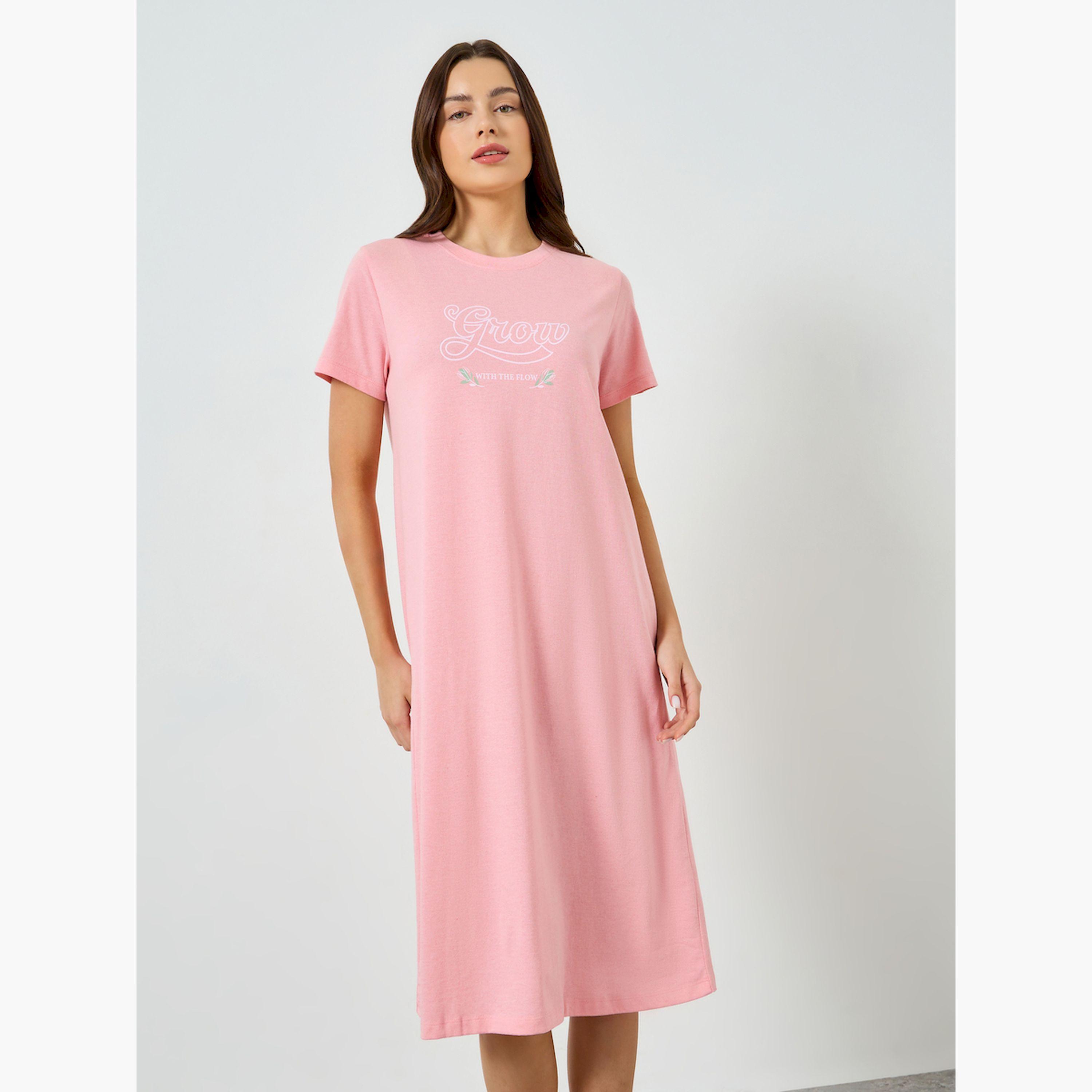 طقم من فستانين تيشيرت بطبعة جرافيك-women-clothing-nightwear-nighties-image-3