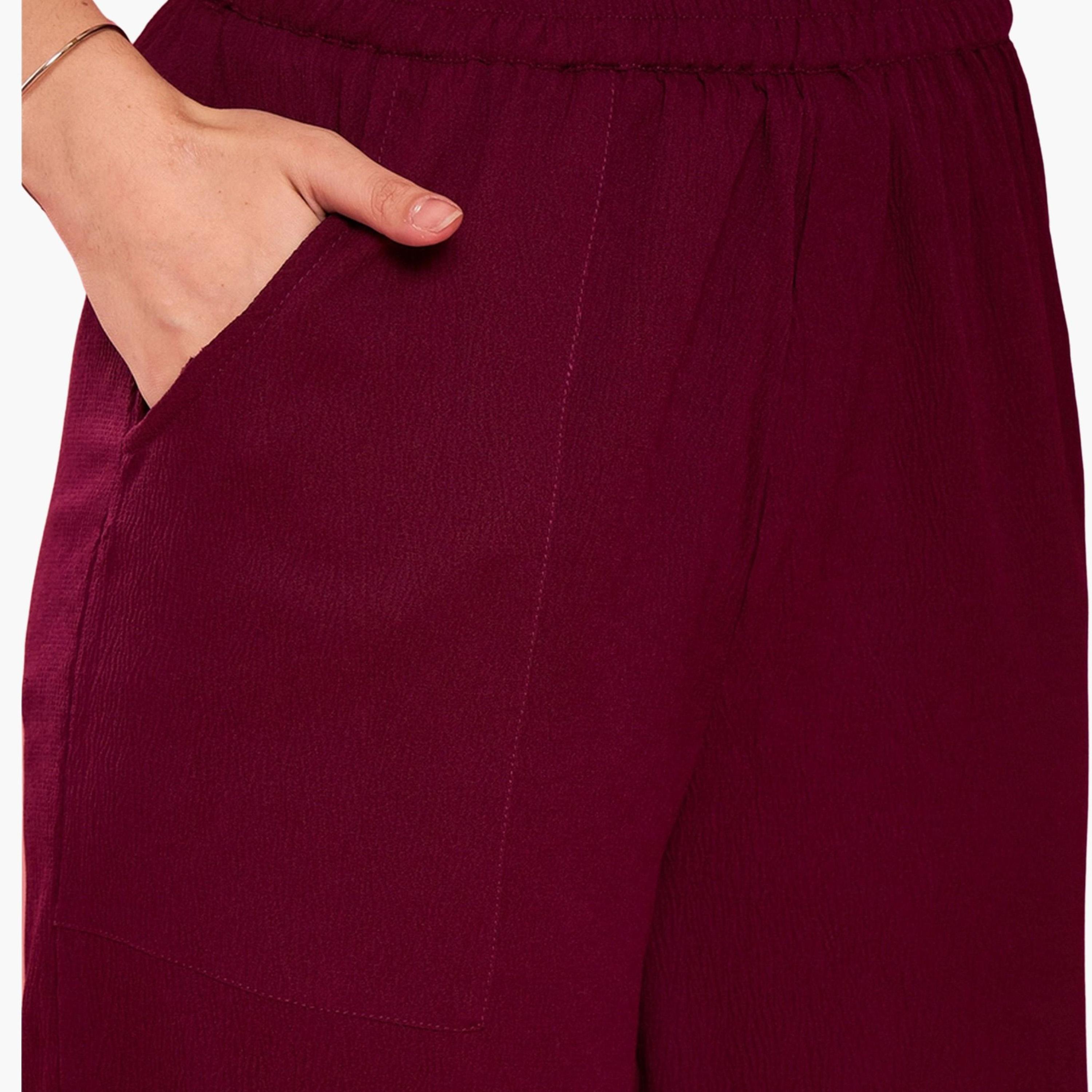 طقم تونيك بتفاصيل دانتيل مع بنطال-women-clothing-coordsets-image-6